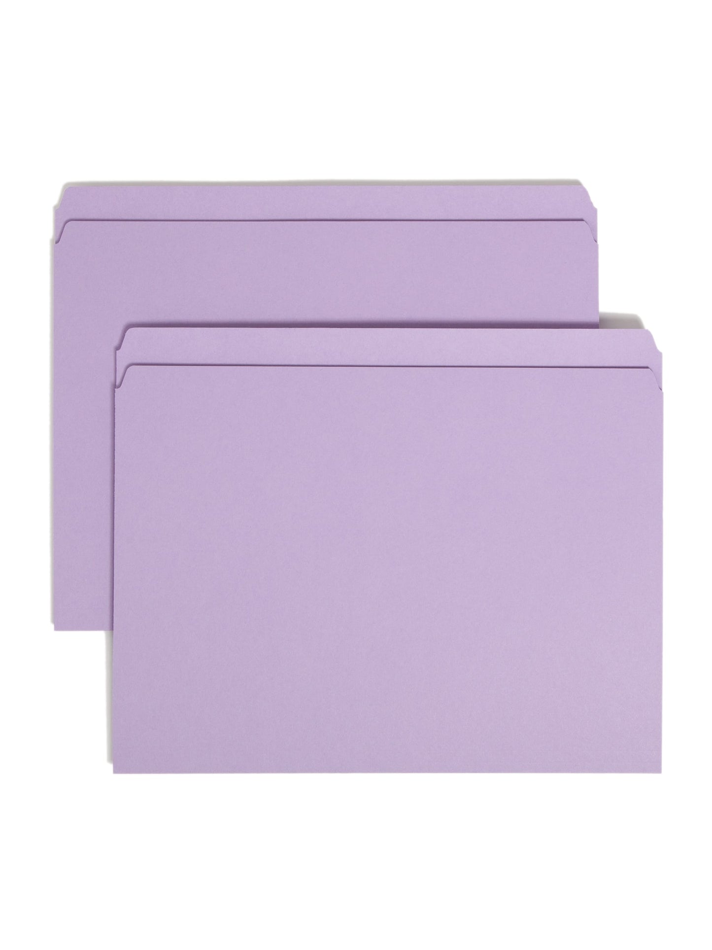 Standard File Folders, Straight-Cut Tab, Lavender Color, Letter Size, Set of 100, 086486109406