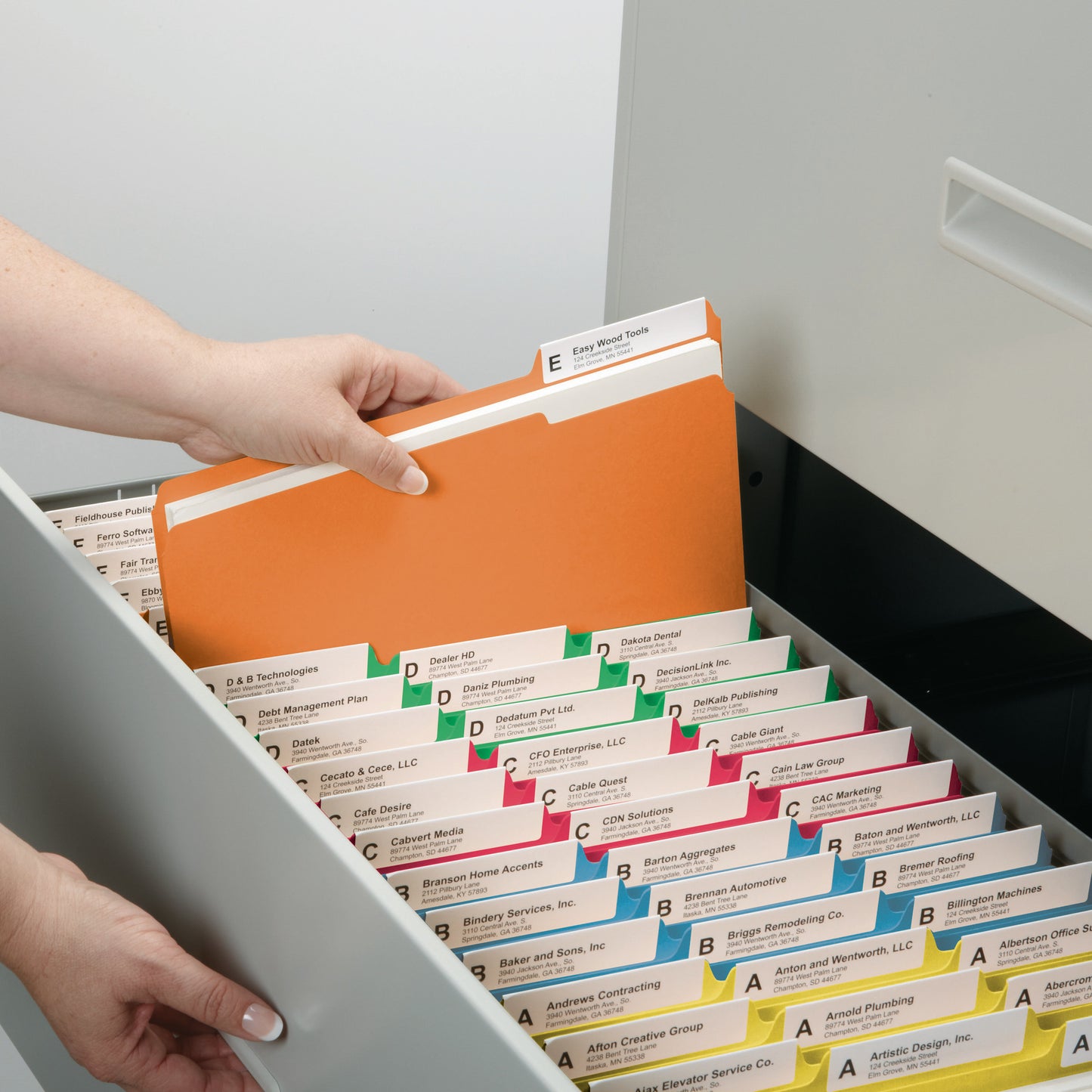 Standard File Folders, 1/3-Cut Tab, Assorted Colors Color, Legal Size, Set of 100, 086486169431