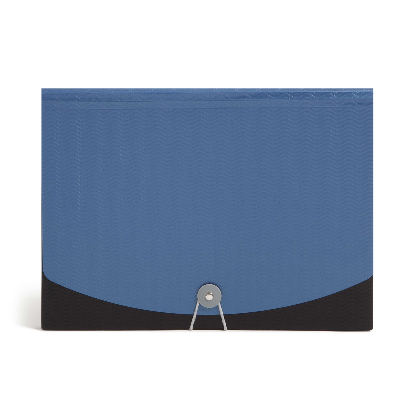 Poly Expanding Files with Flap, 12 Pockets, Wave Pattern, Blue Color, Letter Size, Set of 1, 086486708630