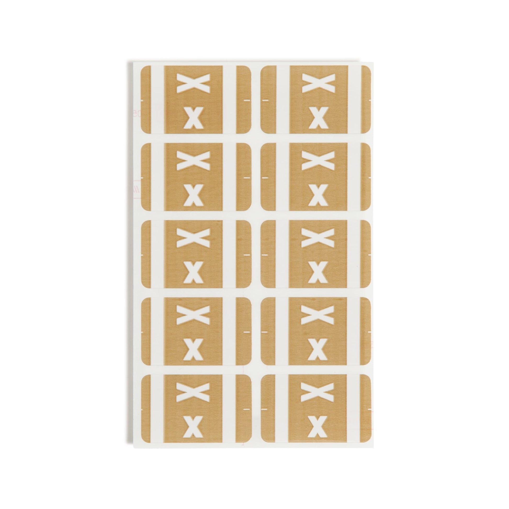 AlphaZ® ACCS Color Coded Alphabetic Labels - Sheets, Light Brown Color, 1" X 1-5/8" Size, Set of 100, 086486671941