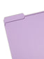 Reinforced Tab File Folders, 1/3-Cut Tab, Lavender Color, Letter Size, Set of 100, 086486124348