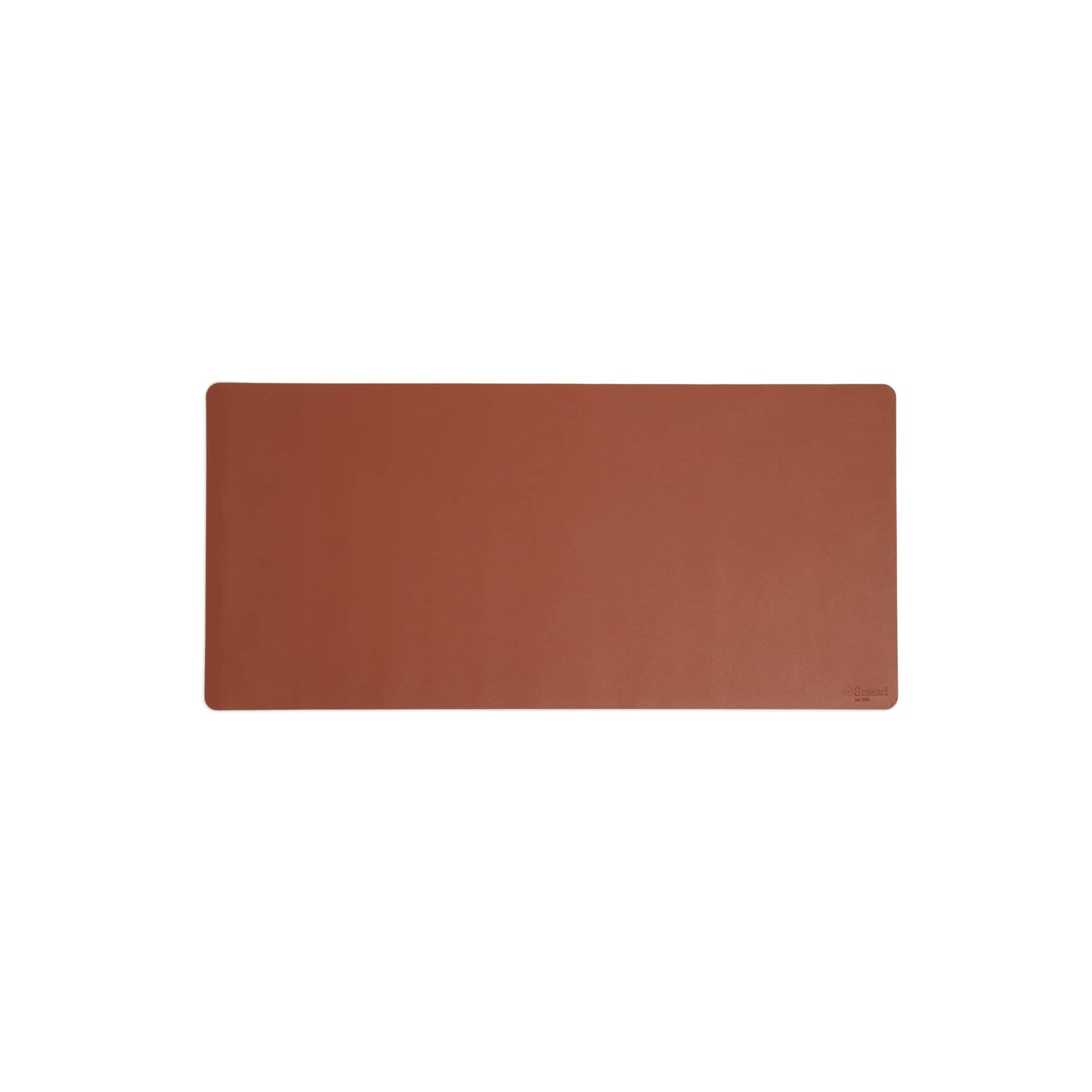 Vegan Leather Desk Pad, Saddle Color, 36"X17" Size, Set of 1, 086486648271