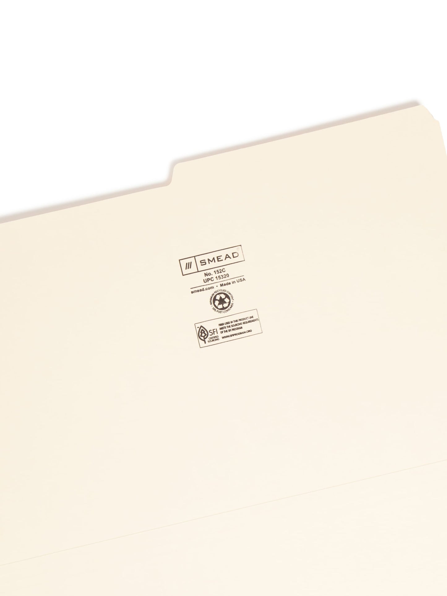 Standard File Folders, 1/2-Cut Tab, Manila Color, Legal Size, Set of 100, 086486153201