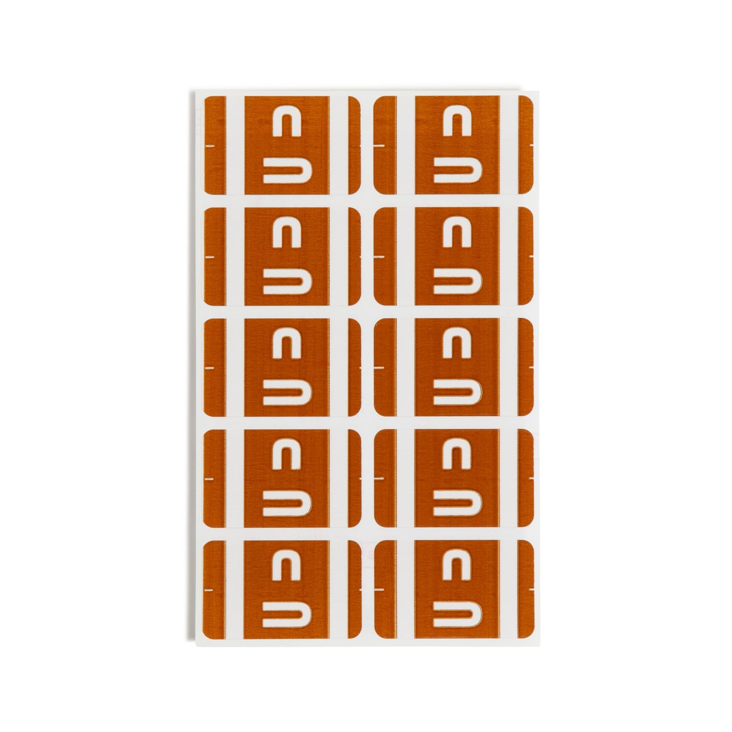 AlphaZ® ACCS Color Coded Alphabetic Labels - Sheets, Dark Brown Color, 1" X 1-5/8" Size, Set of 100, 086486671910