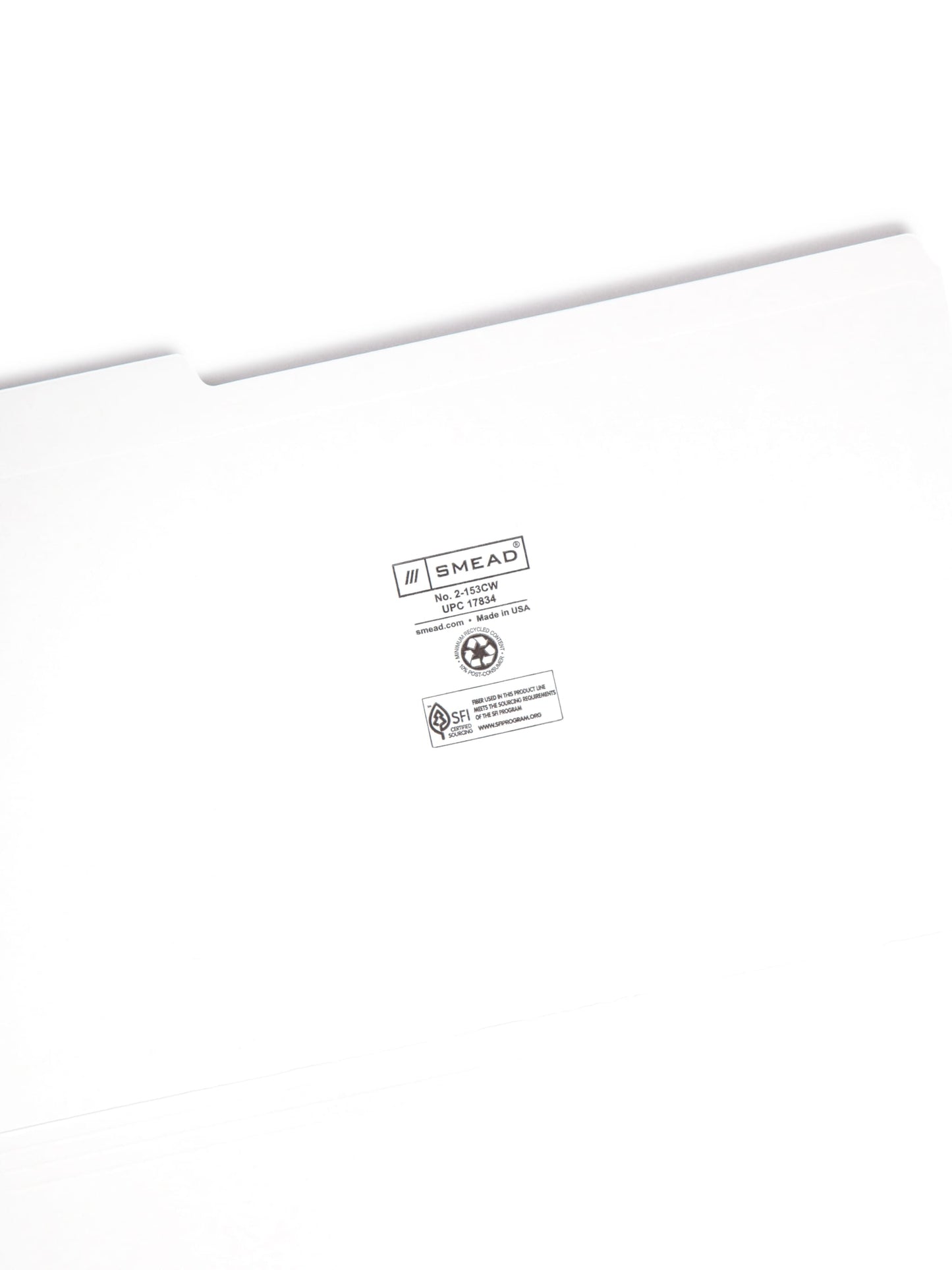 Reinforced Tab File Folders, 1/3-Cut Tab, White Color, Legal Size, Set of 100, 086486178341