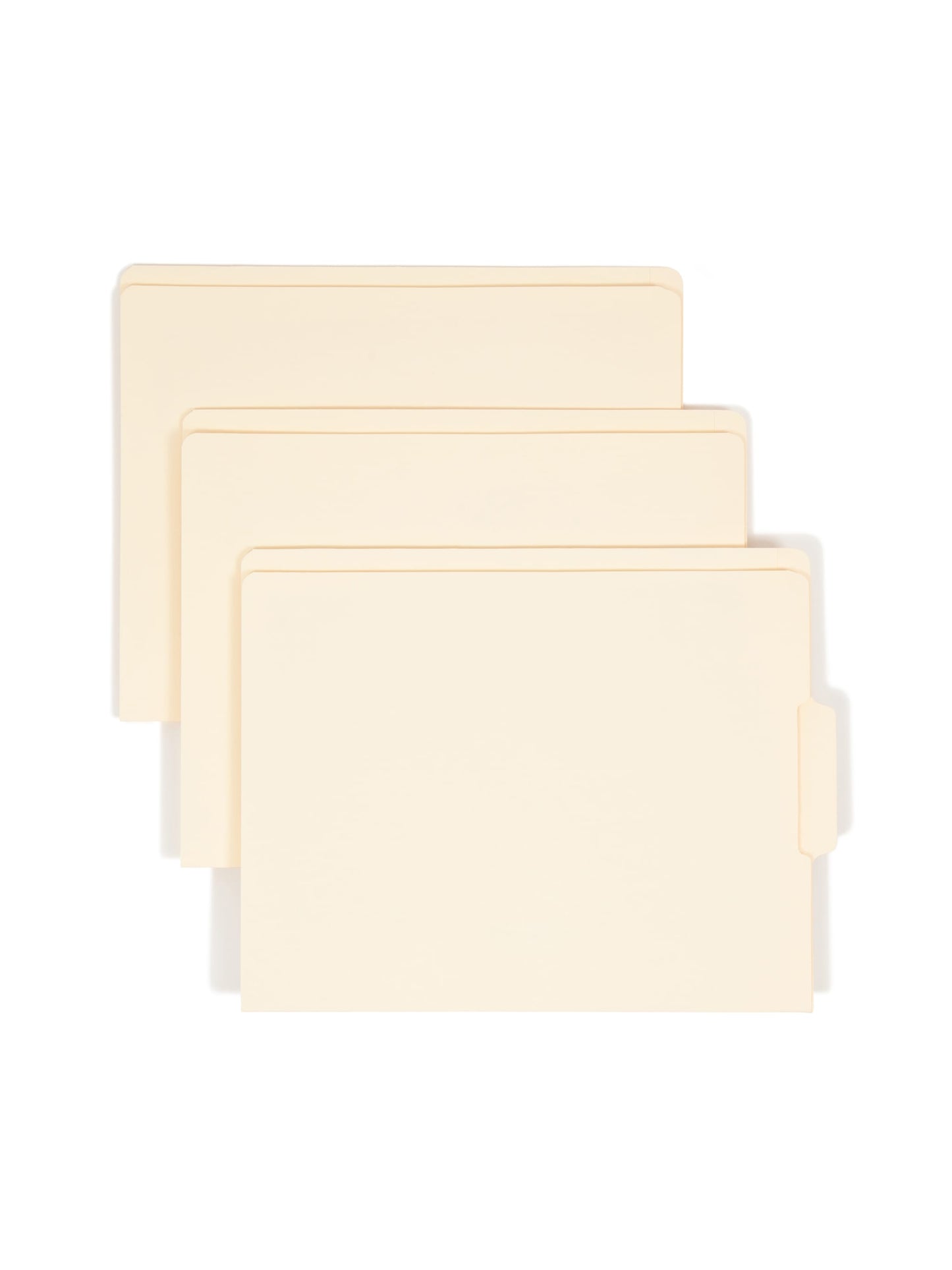 Shelf-Master® Reinforced Tab End Tab File Folders, 1/3-Cut Tab, Center Position, Manila Color, Letter Size, Set of 100, 086486241366