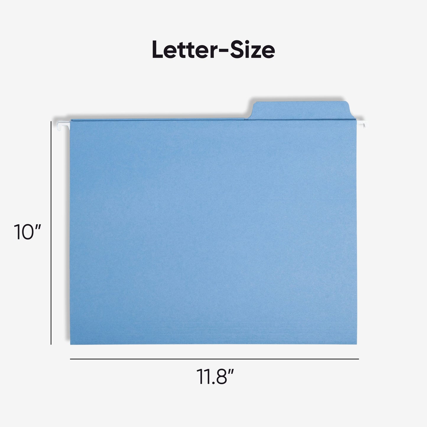 FasTab® Hanging File Folders, 1/3-Cut Tab, Blue Color, Letter Size, Set of 20, 086486640992