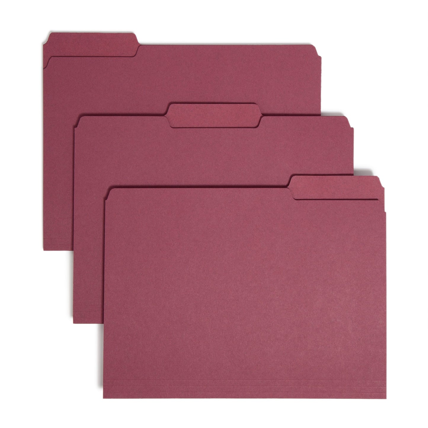 Interior File Folders, Maroon Color, Letter Size, Set of 100, 086486102759