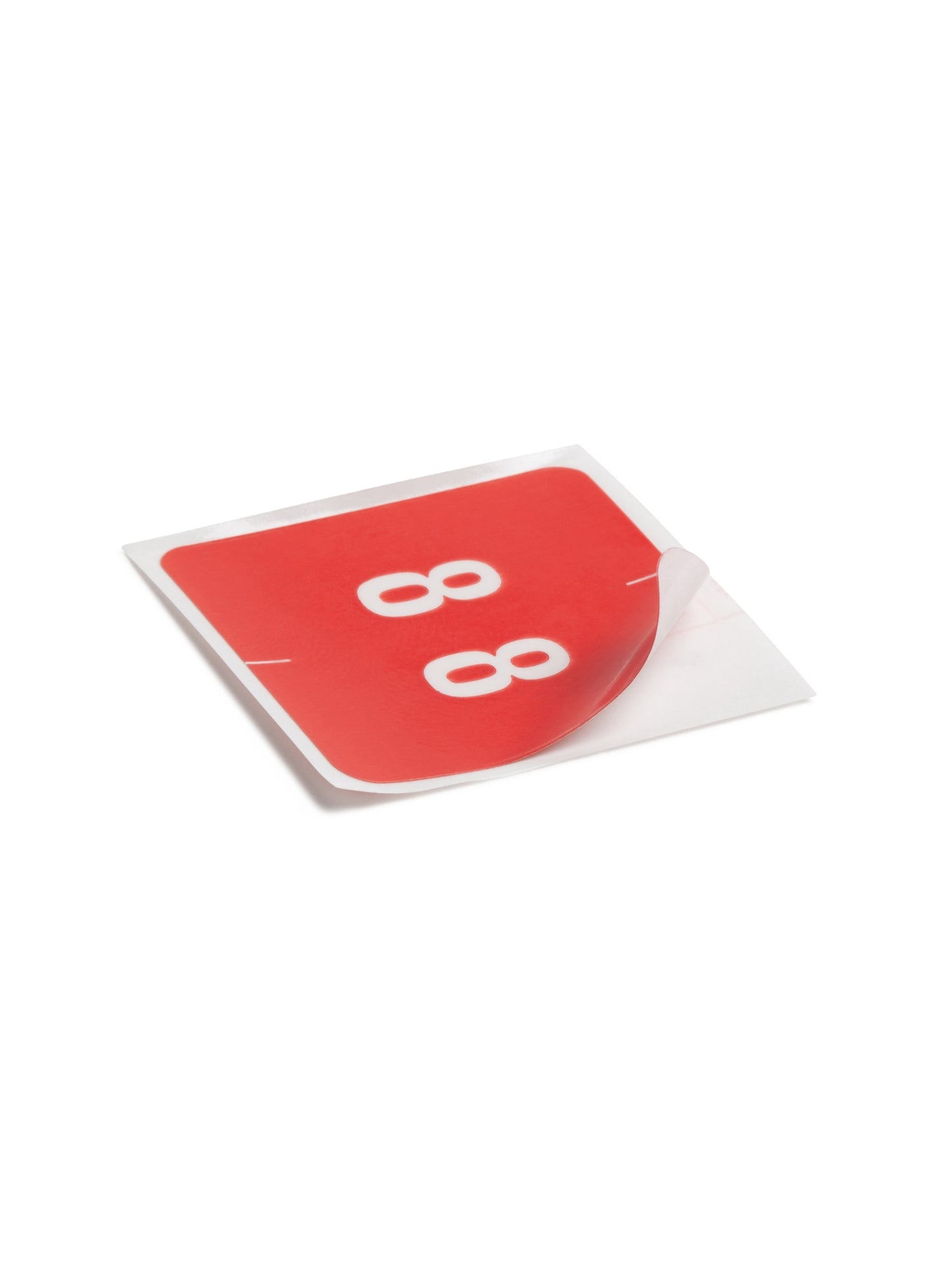 DCC Color-Coded Numeric Labels - Rolls, Red Color, 1-1/2" X 1-1/2" Size, Set of 1, 086486674287