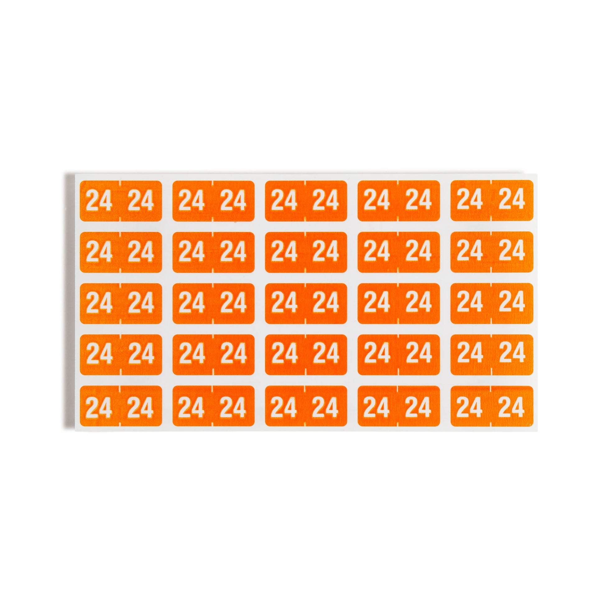 ETS Color-Coded Year Labels - Sheets, Orange Color, 1" X 1/2" Size, Set of 250, 086486679244