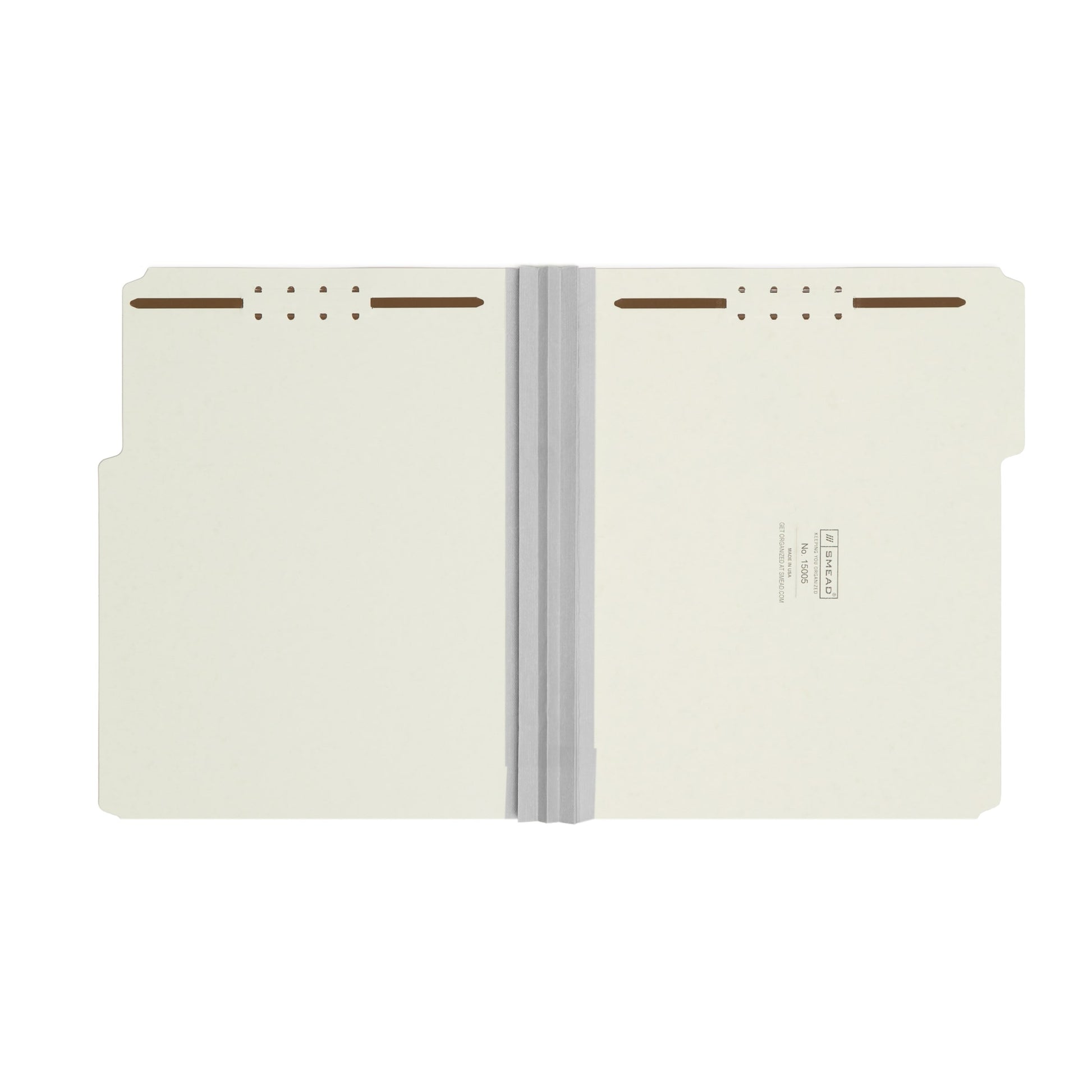 Pressboard Fastener File Folders, 3 inch Expansion, Gray/Green Color, Letter Size, Set of 25, 086486150057