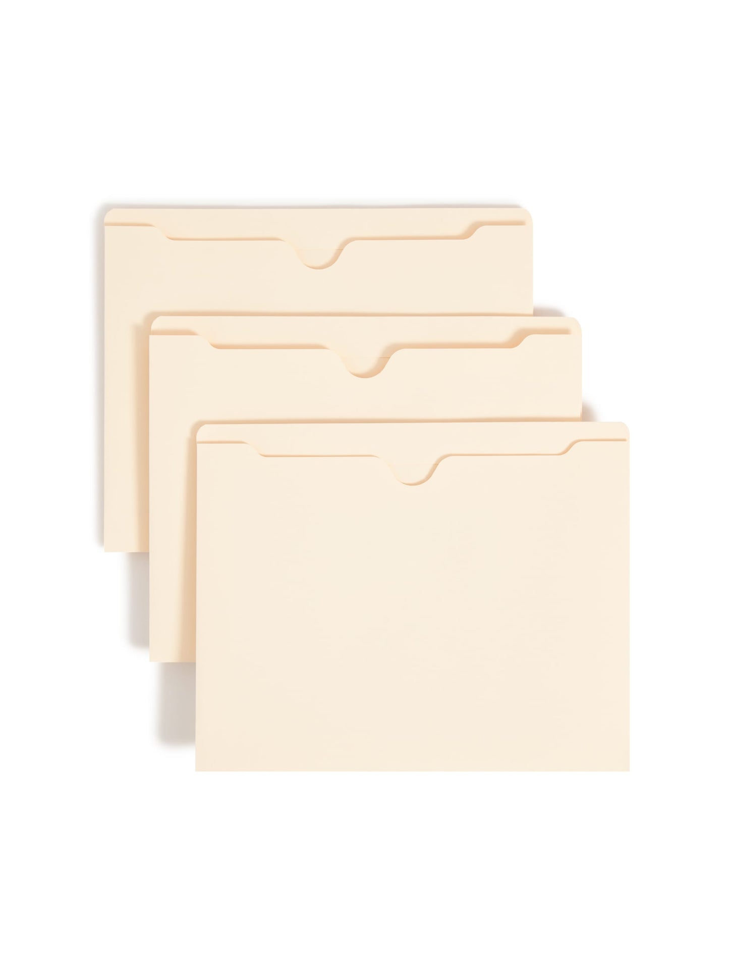 File Jackets, 2 inch Expansion, Straight-Cut Tab, Manila Color, Letter Size, Set of 50, 30086486755604