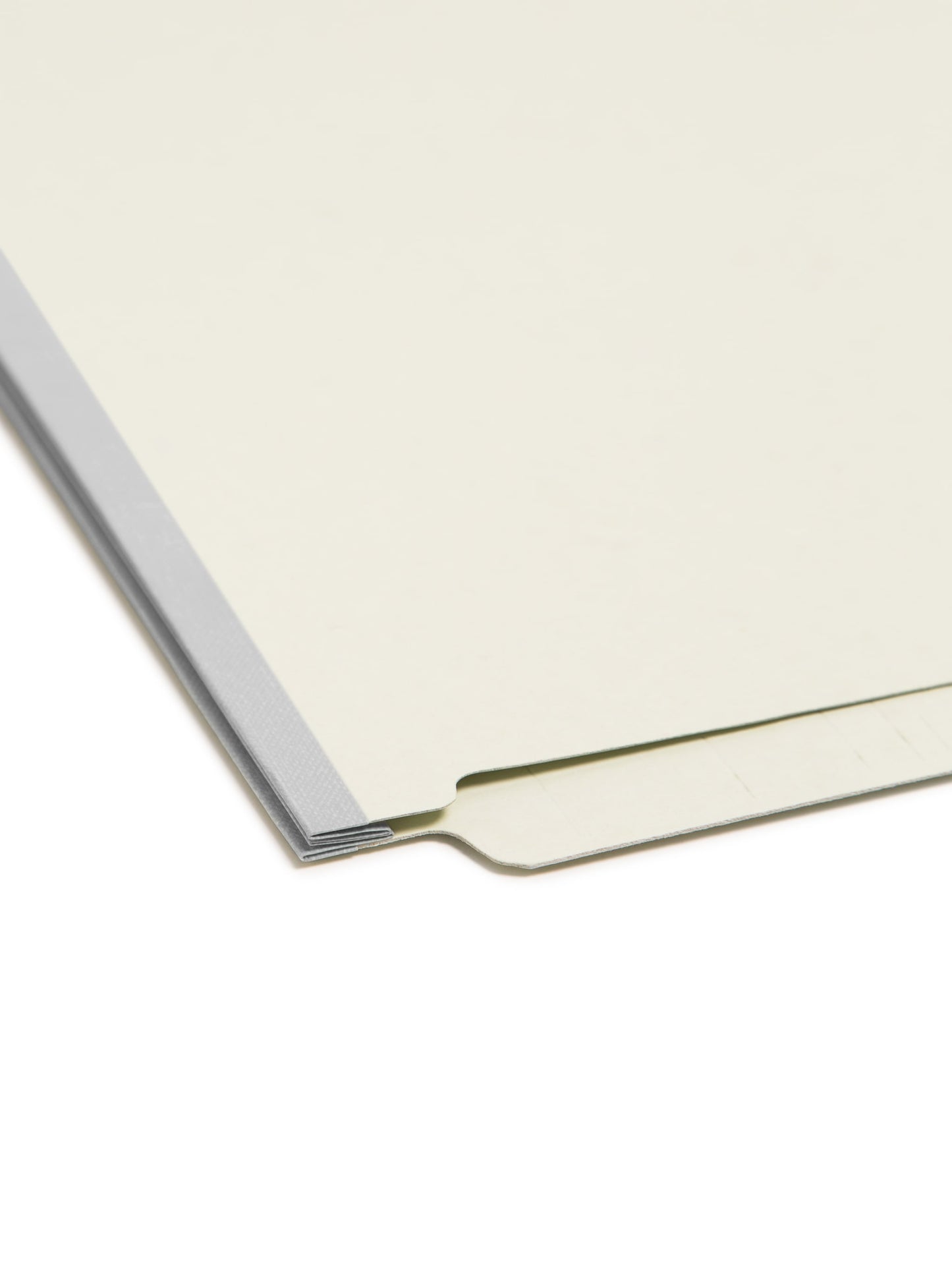 Pressboard End Tab File Folders, Straight-Cut Tab, 1 inch Expansion, Gray/Green Color, Letter Size,