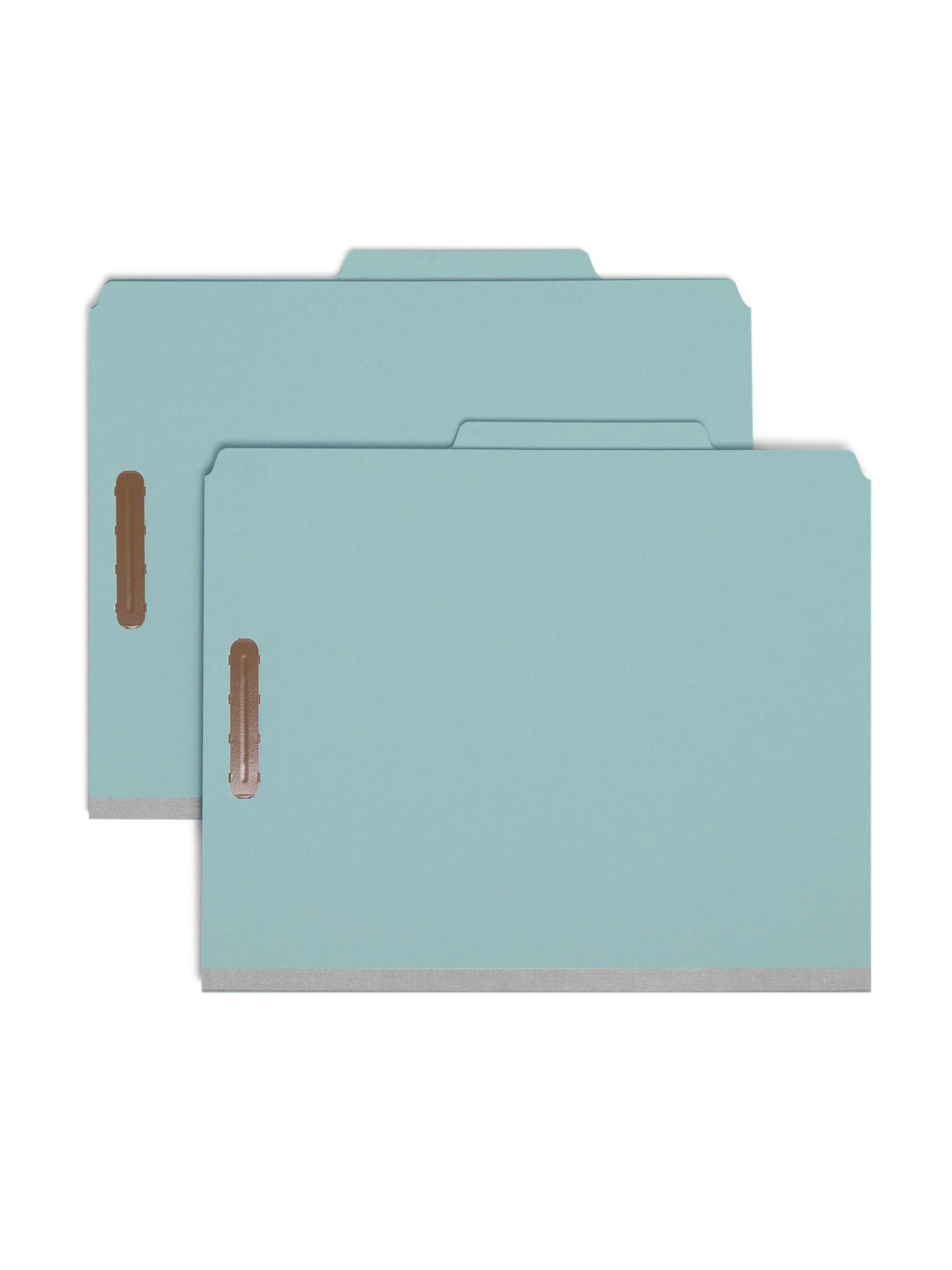 Pressboard Classification File Folders, 2 Dividers, 2 inch Expansion, Blue Color, Letter Size,