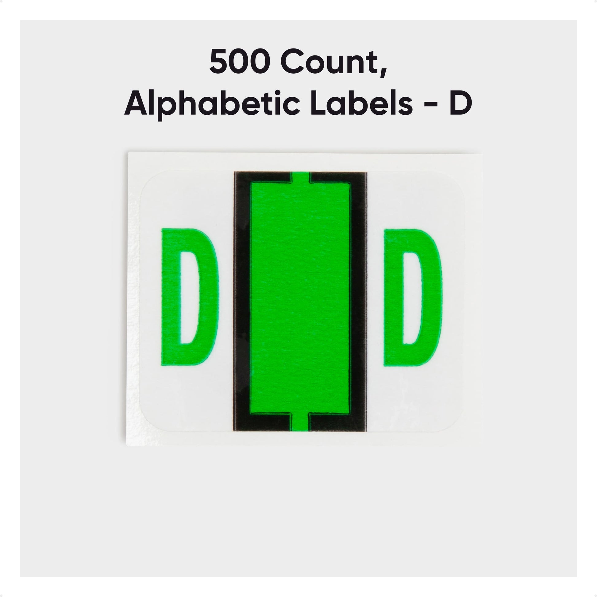 BCCR Bar Style Color-Coded Alphabetic Labels, A-Z Rolls, Light Green Color, 1-1/4" X 1" Size, Set of 50, 086486670746