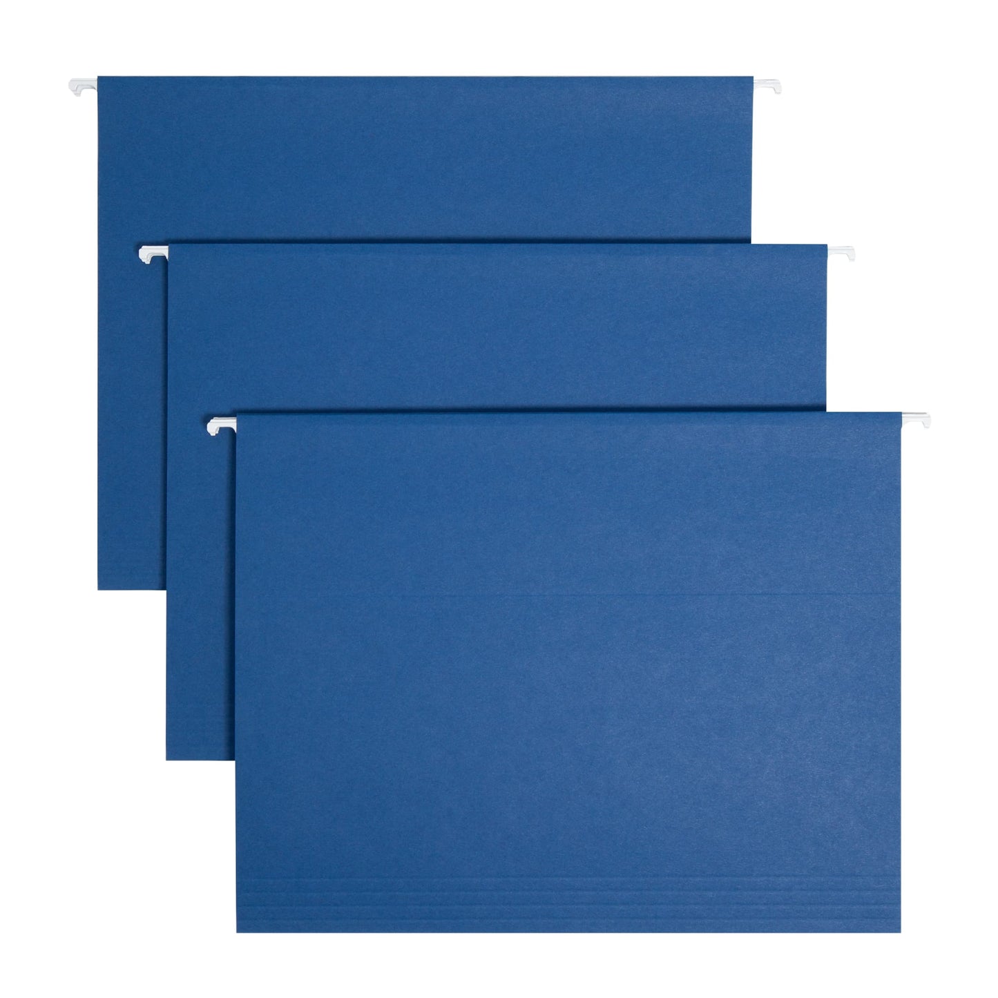 Standard Hanging File Folders with 1/5-Cut Tabs, Navy Color, Letter Size, Set of 25, 086486640572