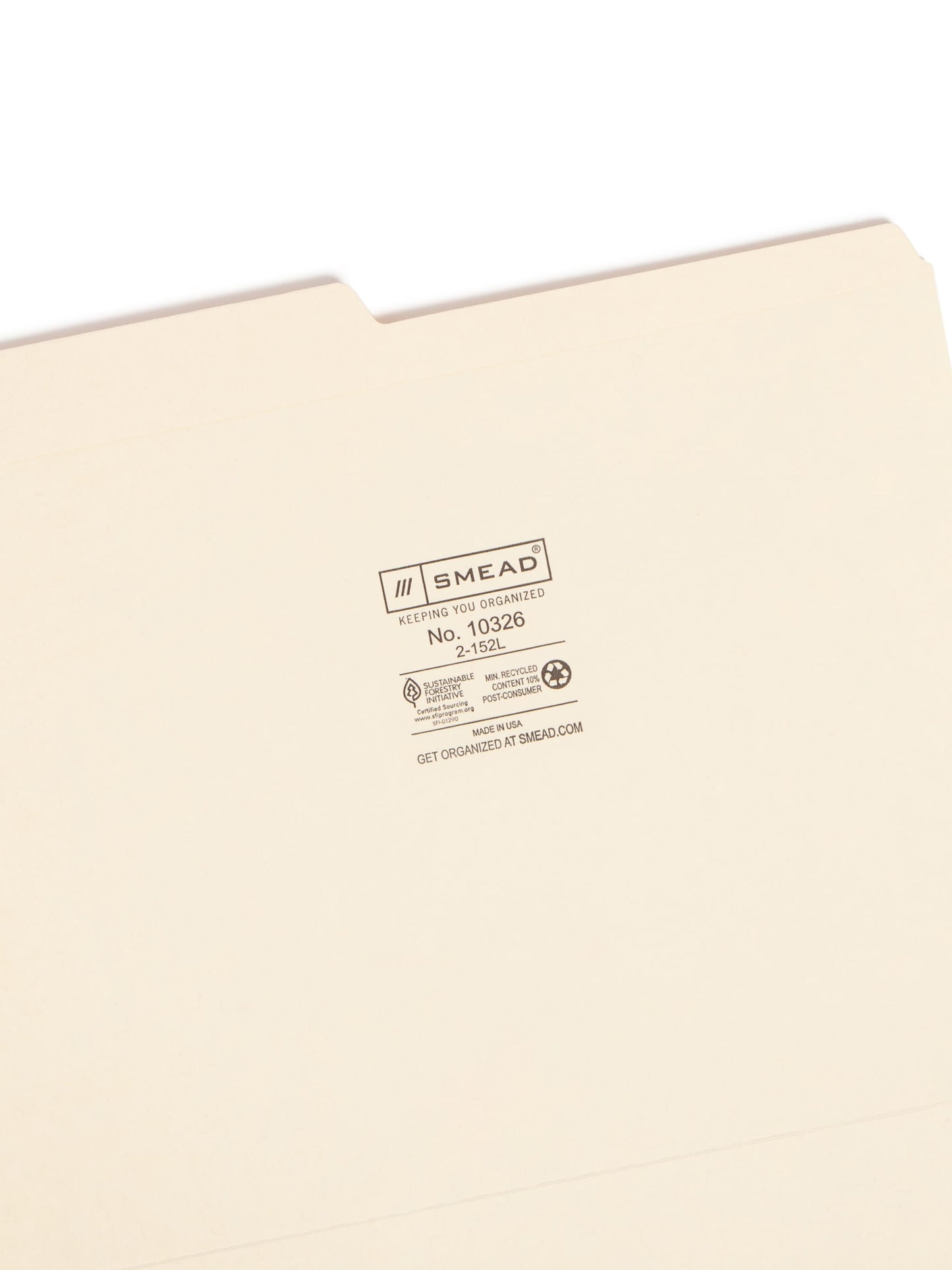 Reinforced Tab File Folders, 1/2-Cut Tab, Manila Color, Letter Size, Set of 100, 086486103268