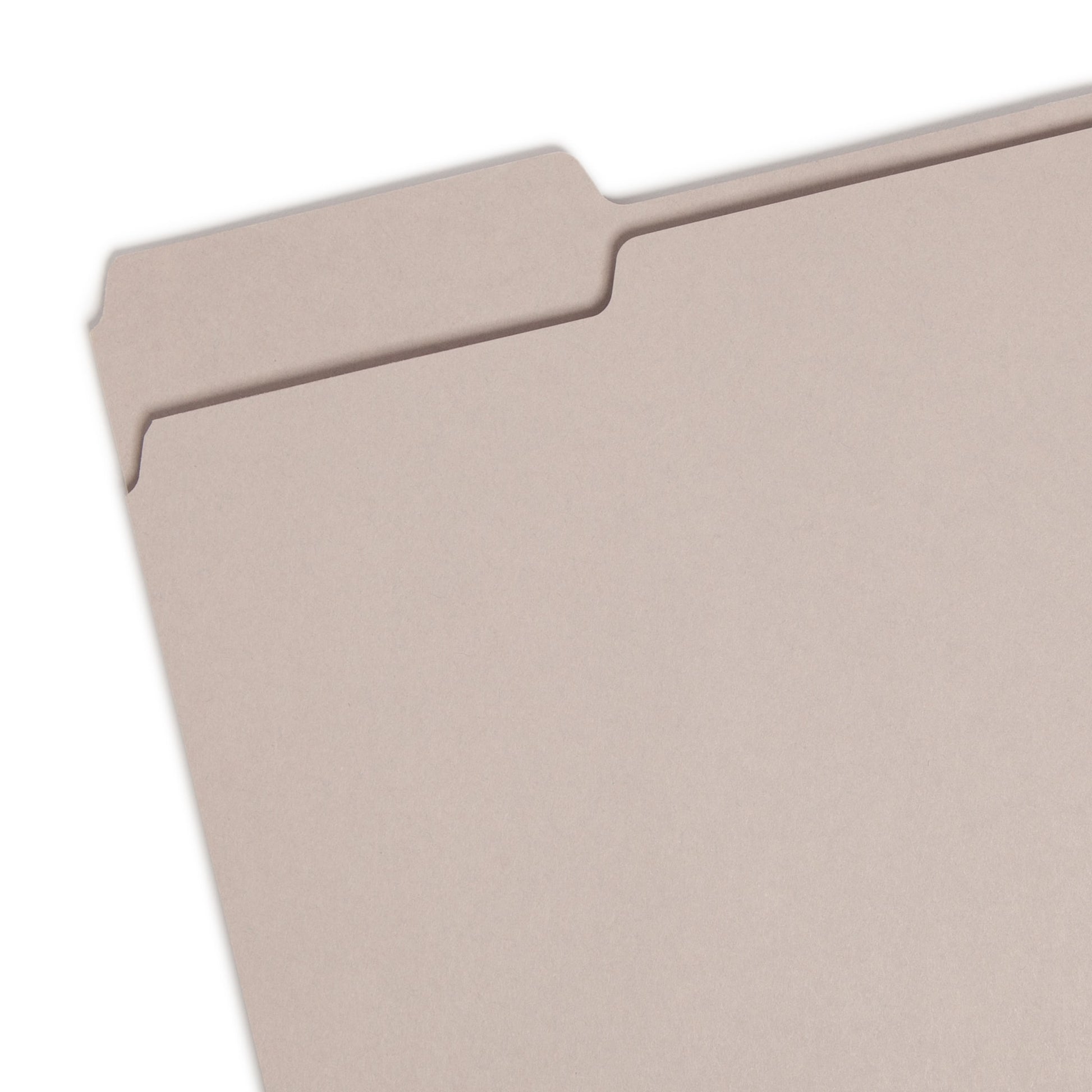 Standard File Folders, 1/3-Cut Tab, Gray Color, Letter Size, Set of 100, 086486123433