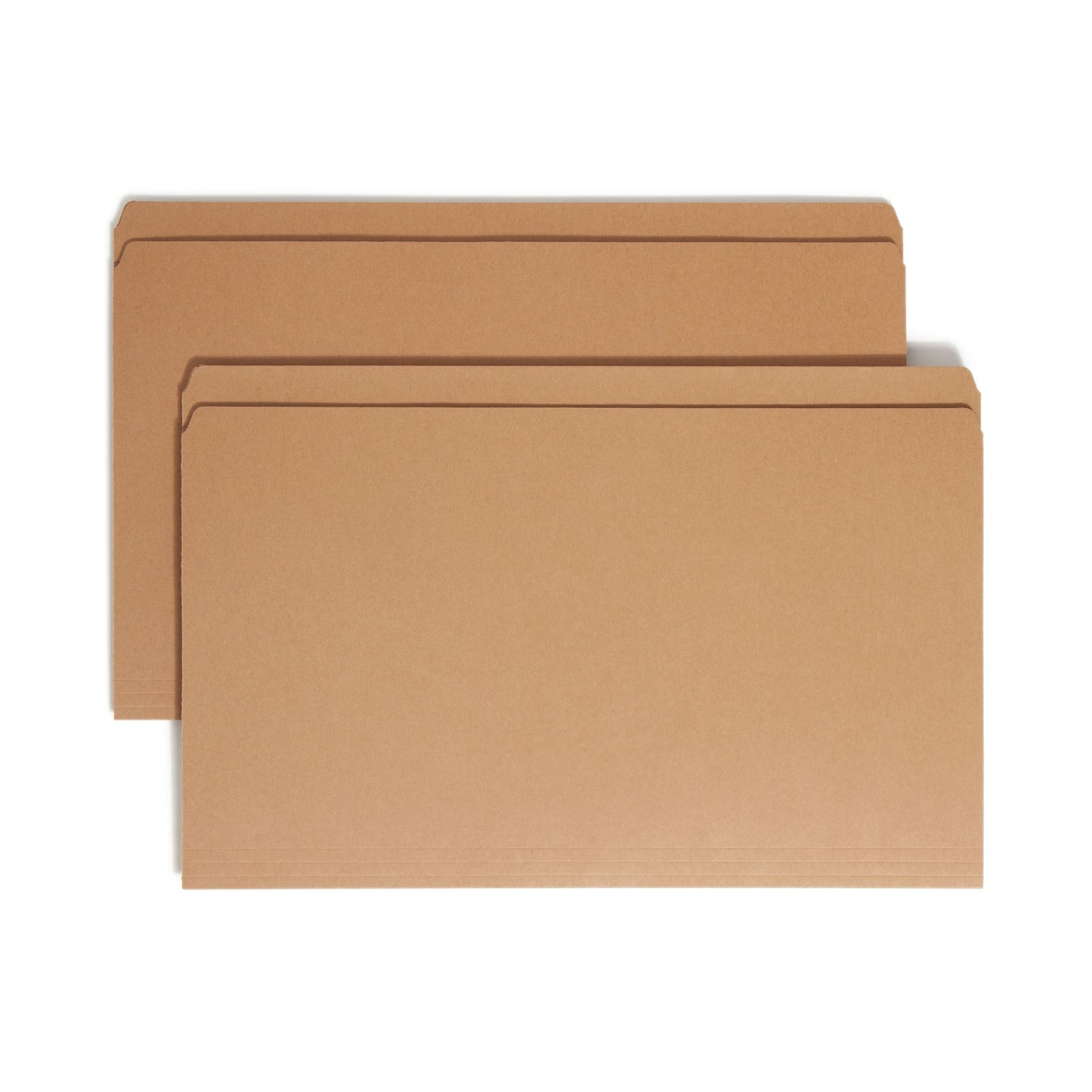 Reinforced Tab File Folders, Straight-Cut Tab, Kraft Color, Legal Size, Set of 100, 086486157100