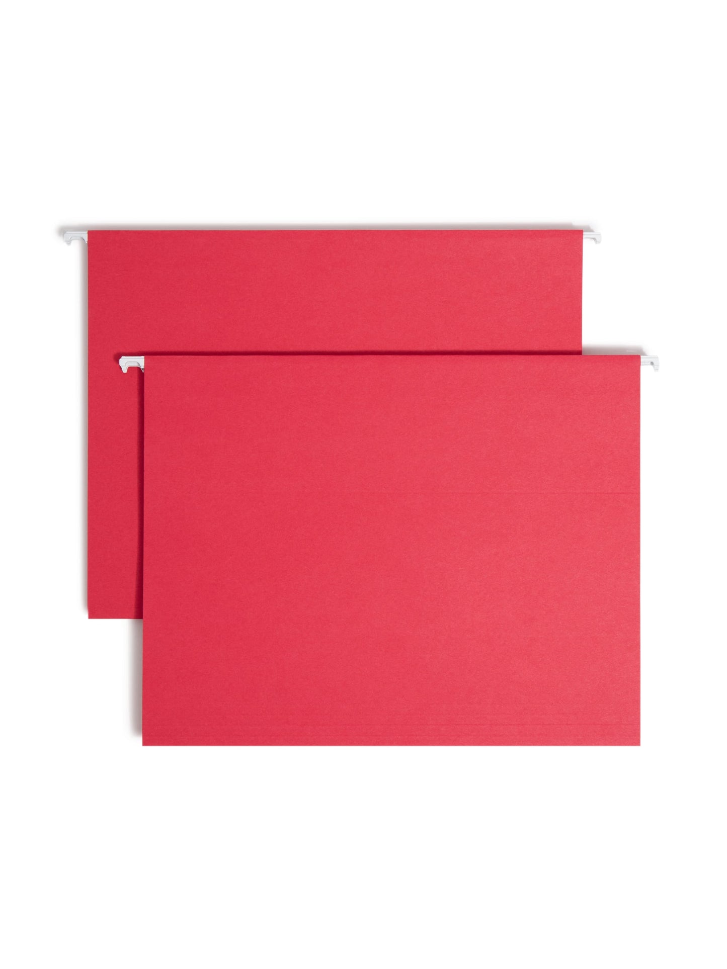 Standard Hanging File Folders, Red Color, Letter Size, Set of 25, 086486644389