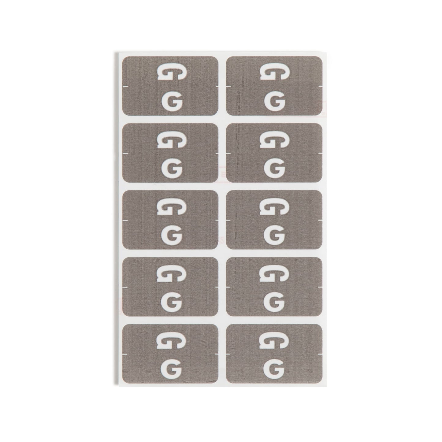 AlphaZ® ACCS Color Coded Alphabetic Labels - Sheets, Gray Color, 1" X 1-5/8" Size, Set of 100, 086486671774