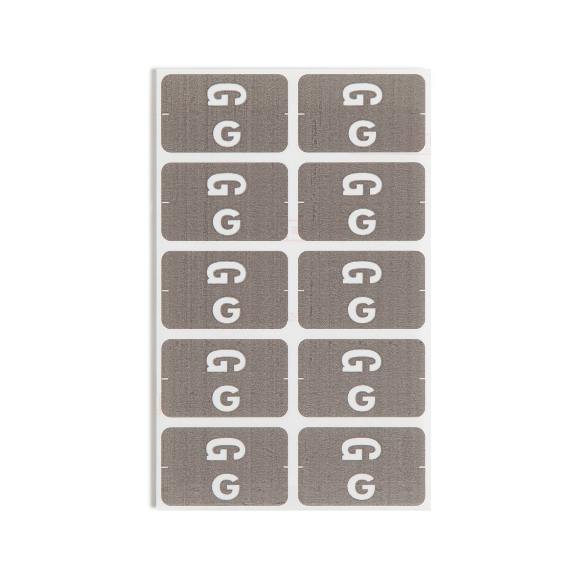 AlphaZ® ACCS Color Coded Alphabetic Labels - Sheets, Gray Color, 1" X 1-5/8" Size, Set of 100, 086486671774