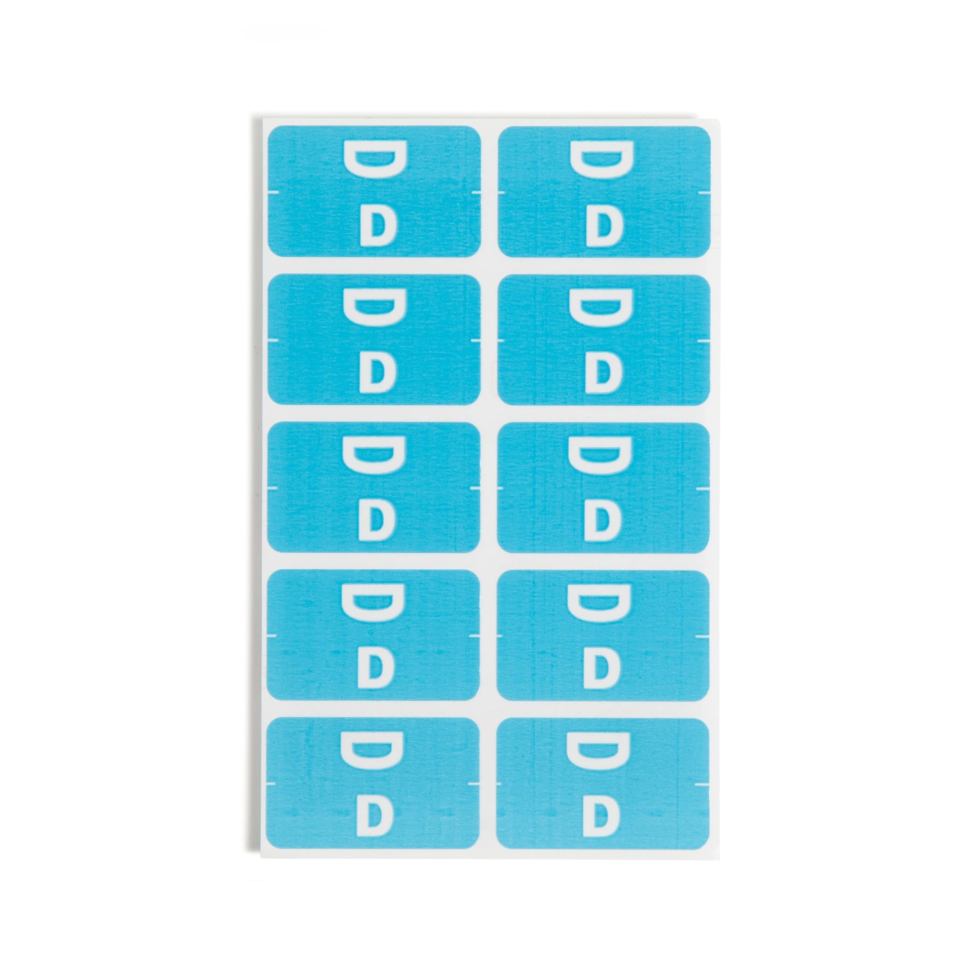 AlphaZ® ACCS Color Coded Alphabetic Labels - Sheets, Light Blue Color, 1" X 1-5/8" Size, Set of 100, 086486671743