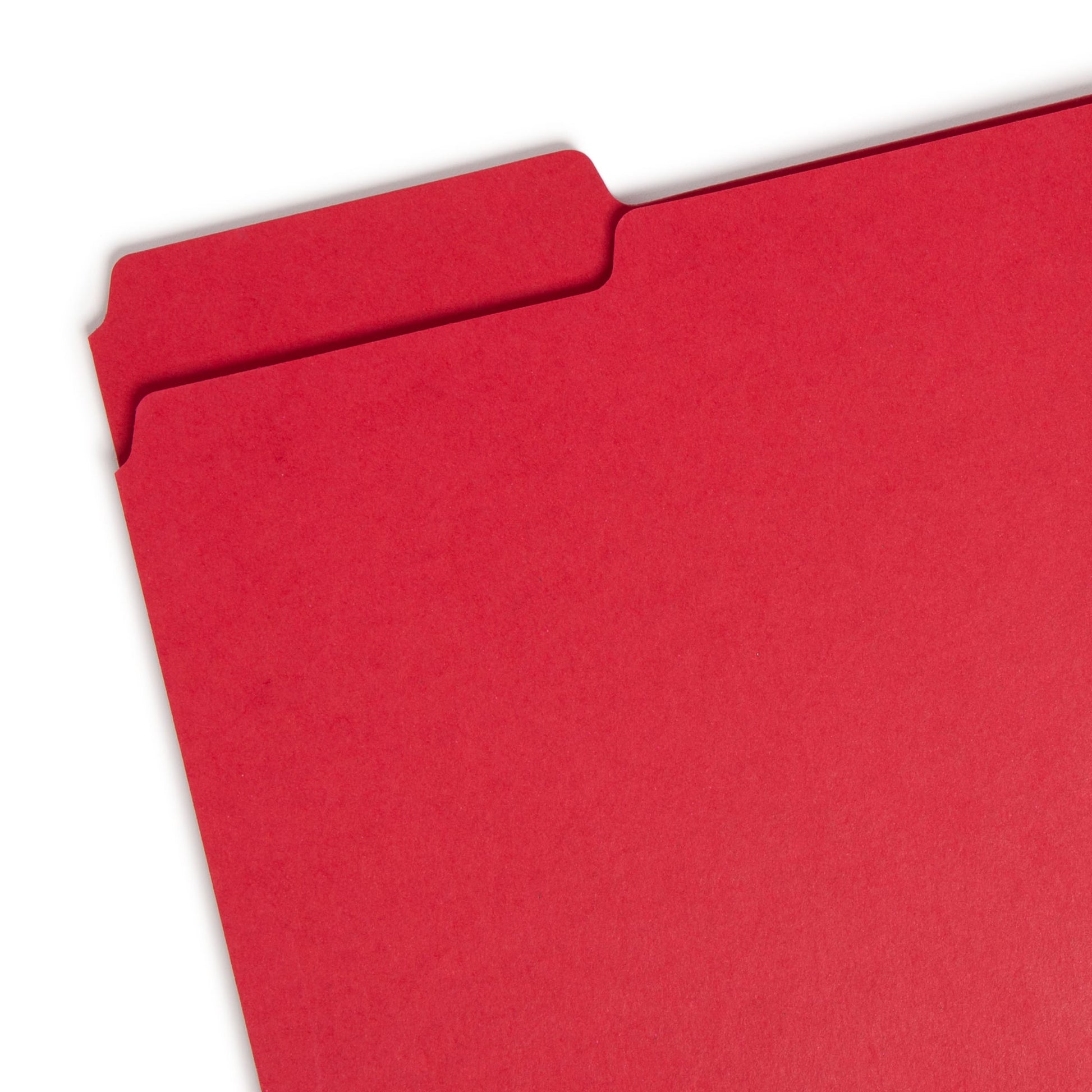 Pressboard File Folder, 1 inch Expansion, 1/3-Cut Tab, Bright Red Color, Letter Size, Set of 25, 086486215381