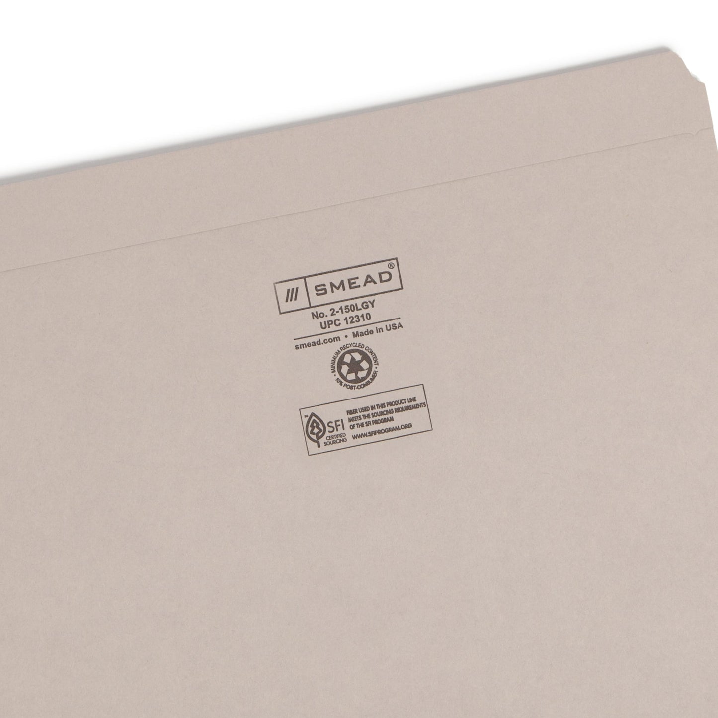 Reinforced Tab File Folders, Straight-Cut Tab, Gray Color, Letter Size, Set of 100, 086486123105