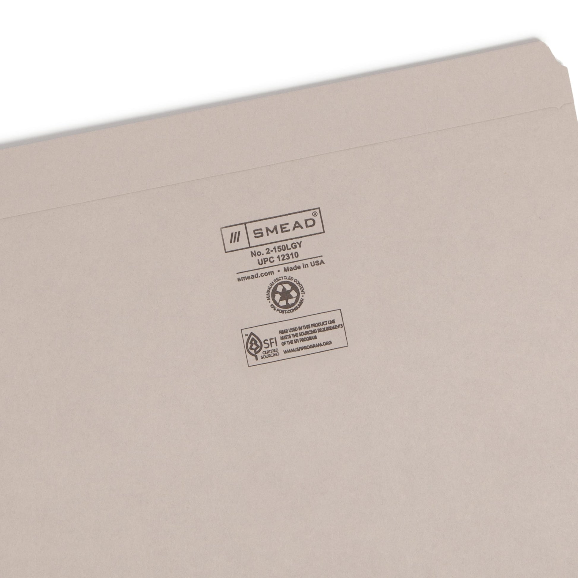 Reinforced Tab File Folders, Straight-Cut Tab, Gray Color, Letter Size, Set of 100, 086486123105