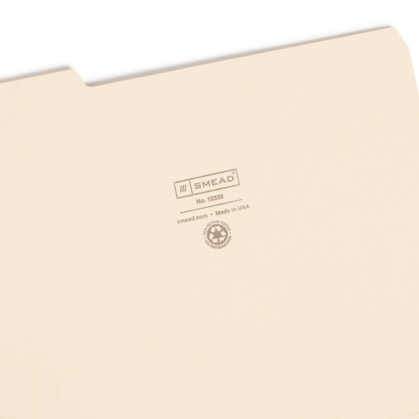 100% Recycled File Folders, Manila Color, Letter Size, Set of 100, 086486103398