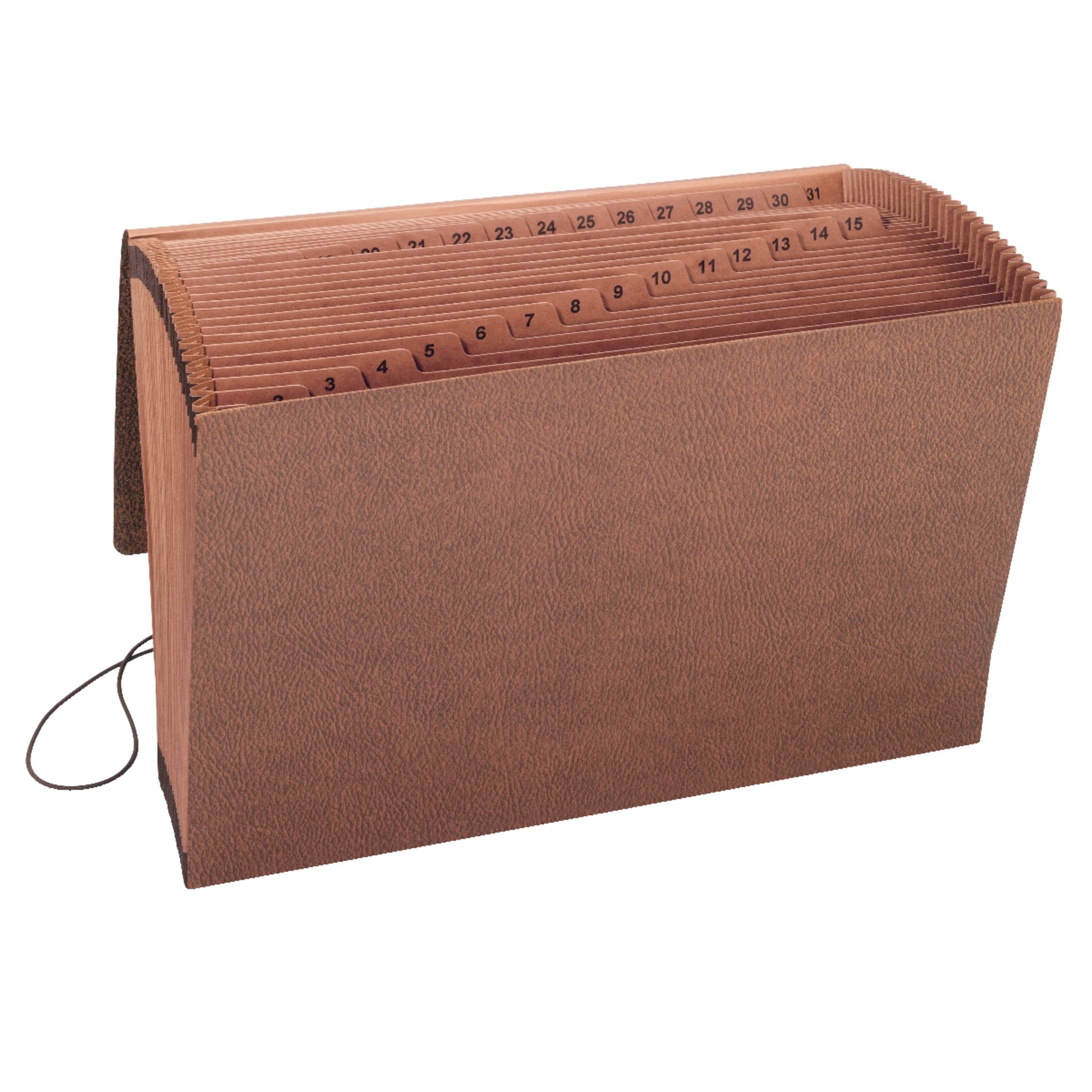 TUFF® Redrope Expanding Files, 31 Pockets, Daily 1-31, Brown Color, Legal Size, Set of 1, 086486703697