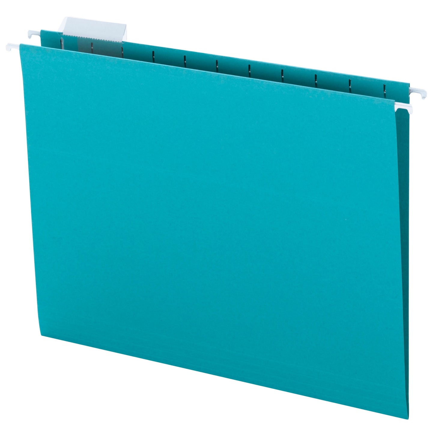 Standard Hanging File Folders with 1/5-Cut Tabs, Teal Color, Letter Size, Set of 25, 086486640749