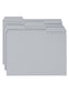 Reinforced Tab File Folders, 1/3-Cut Tab, Gray Color, Letter Size, Set of 100, 086486123341