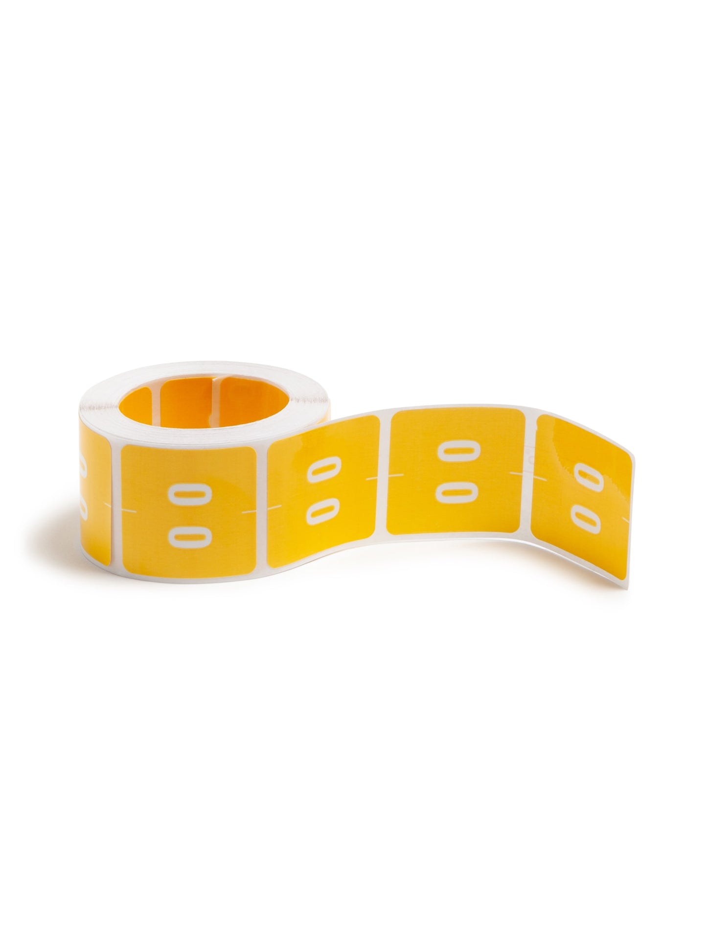 DCC Color-Coded Numeric Labels - Rolls, Yellow Color, 1-1/2" X 1-1/2" Size, Set of 1, 086486674201