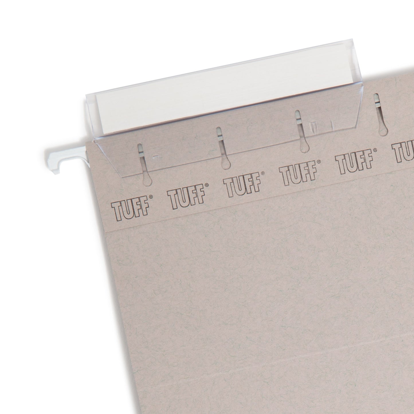 TUFF® Hanging File Folders with Easy Slide® Tabs, Gray Color, Letter Size, Set of 1, 086486640923