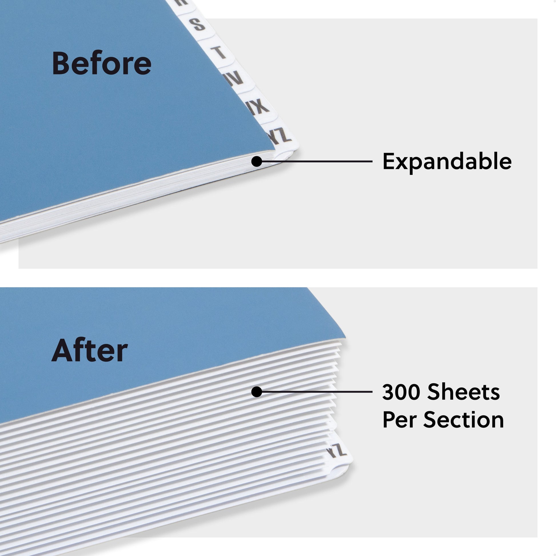 Desk File/Sorters, Dark Blue Color, Letter Size, Set of 1, 086486892827