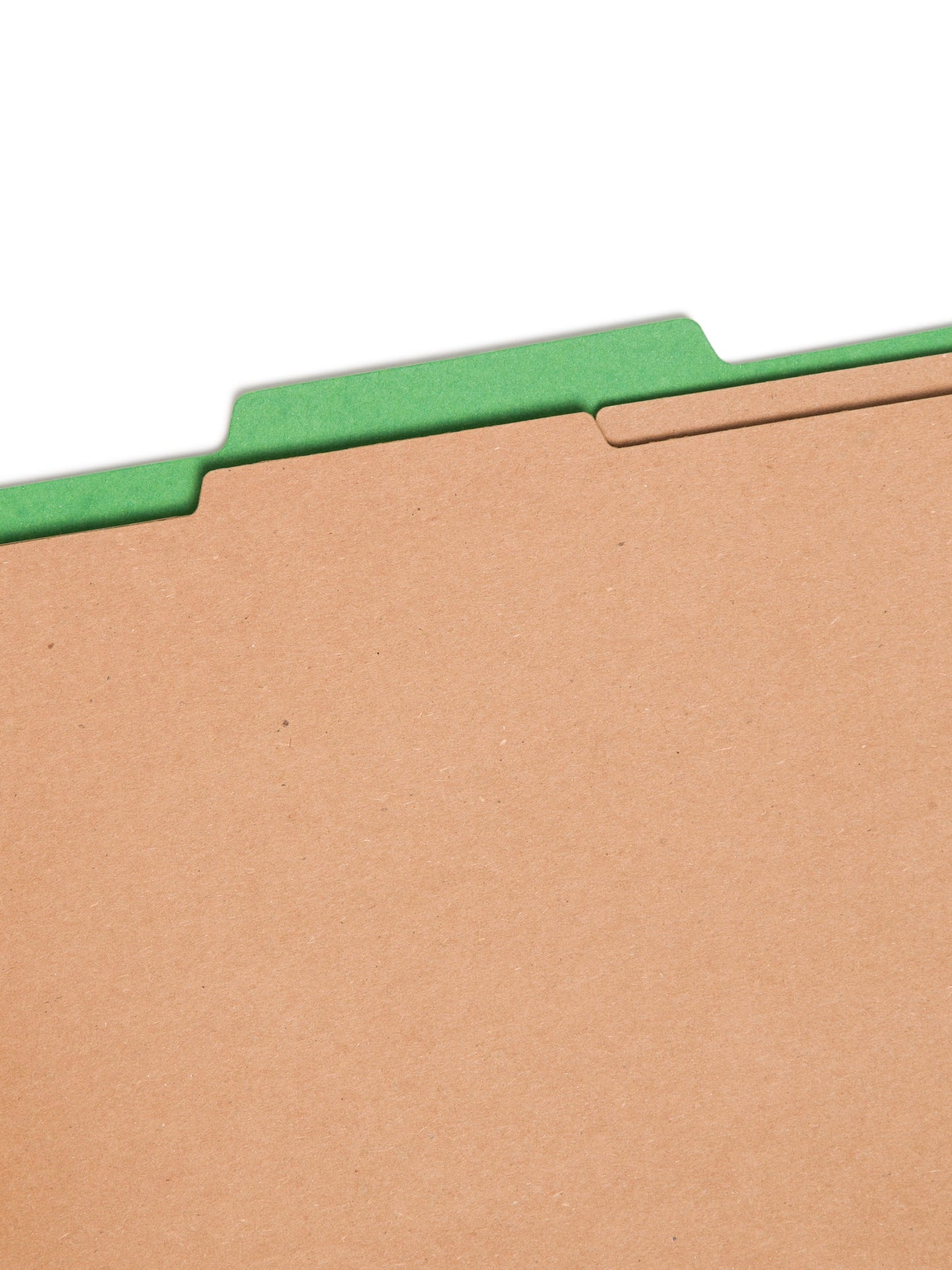 Pressboard Classification File Folders, 2 Dividers, 2 inch Expansion, Green Color, Letter Size,