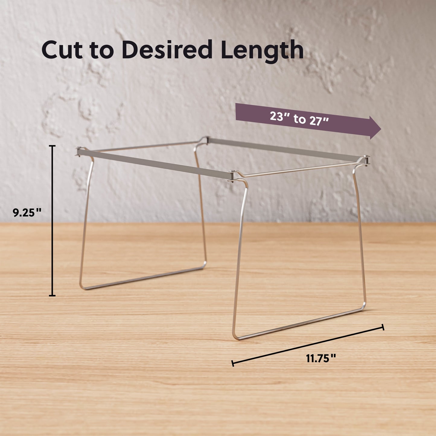 Hanging File Folder Frame, Gray Color, Letter Size, Set of 2, 30086486648708