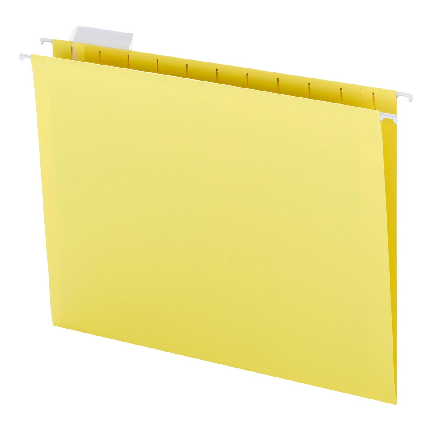 Standard Hanging File Folders with 1/5-Cut Tabs, Yellow Color, Letter Size, Set of 25, 086486640695