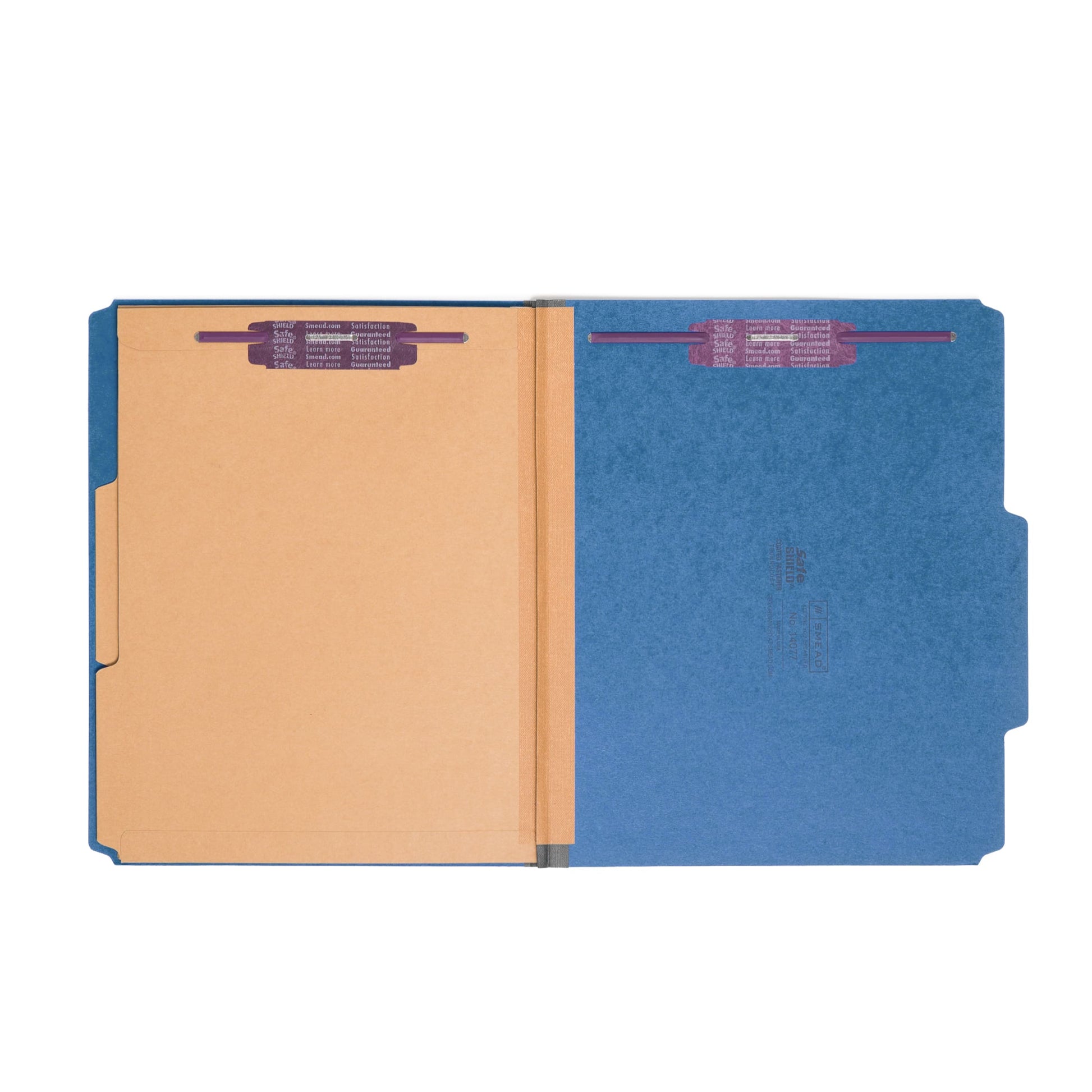 SafeSHIELD® Pressboard Classification File Folders with Pocket Dividers, Dark Blue Color, Letter Size, Set of 10, 30086486140776