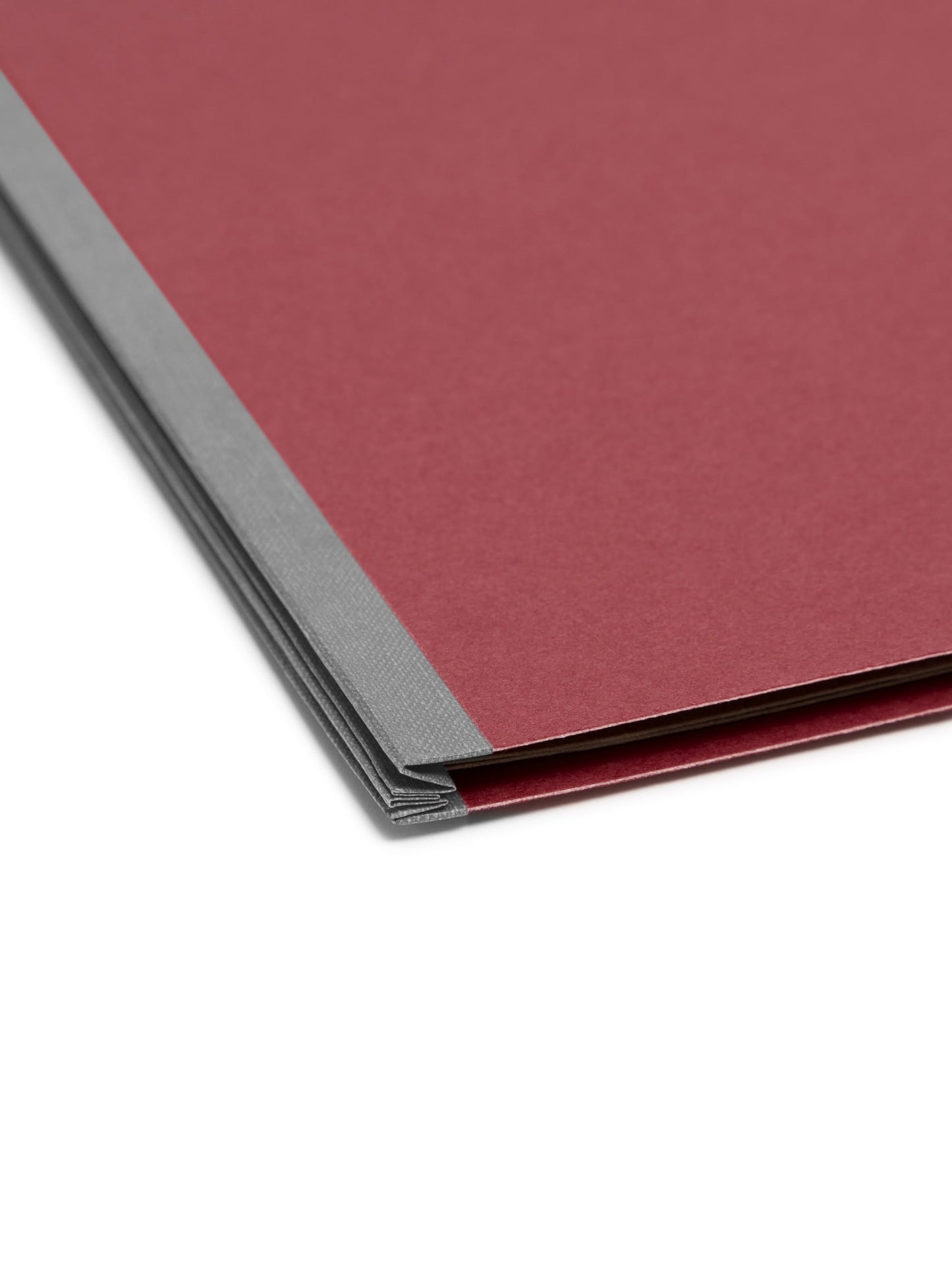 SafeSHIELD® Pressboard Classification File Folders, 1 Divider, 2 inch Expansion, Bright Red Color, Legal Size,