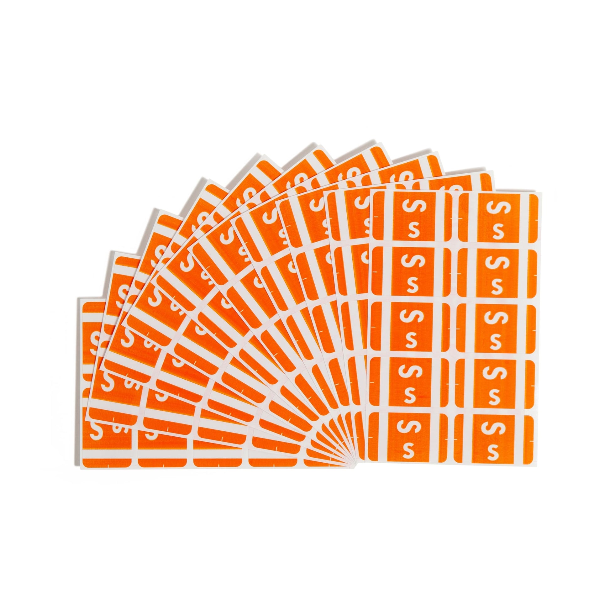 AlphaZ® ACCS Color Coded Alphabetic Labels - Sheets, Orange Color, 1" X 1-5/8" Size, Set of 100, 086486671897