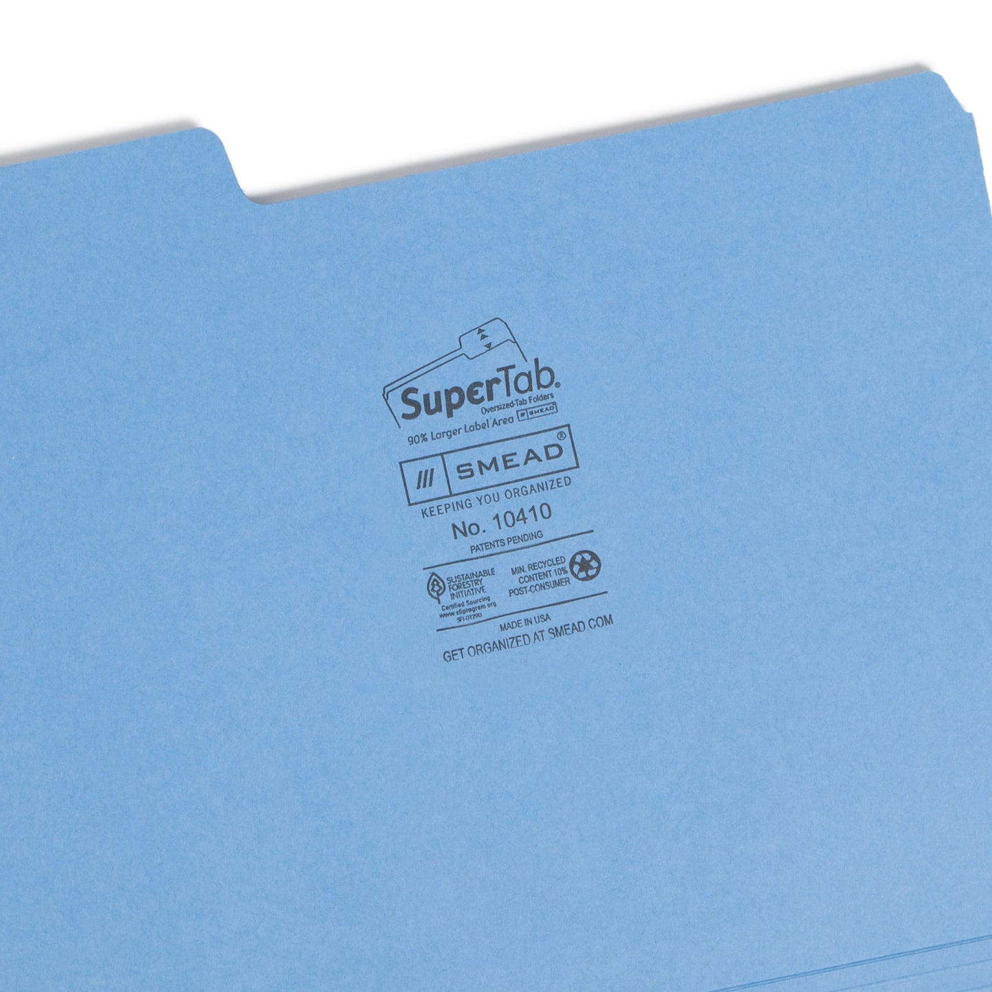 SuperTab® Heavyweight File Folders, Assorted Colors Color, Letter Size, Set of 50, 086486104104