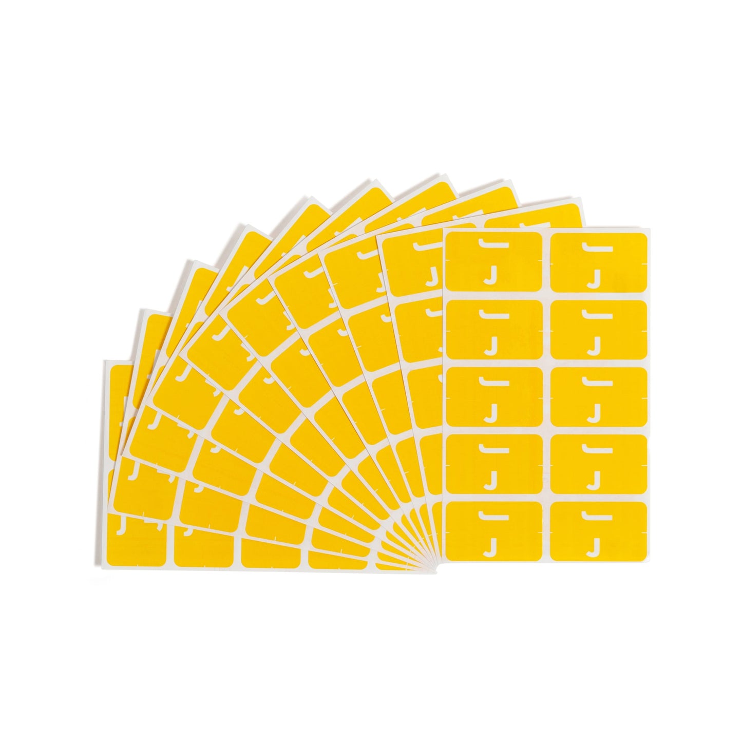 AlphaZ® ACCS Color Coded Alphabetic Labels - Sheets, Yellow Color, 1" X 1-5/8" Size, Set of 100, 086486671804