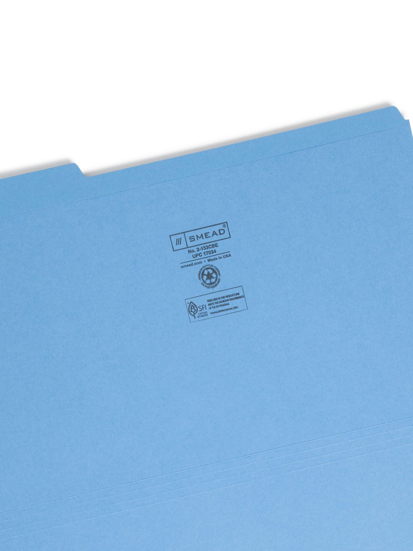 Reinforced Tab File Folders, 1/3-Cut Tab, Blue Color, Legal Size, Set of 100, 086486170345