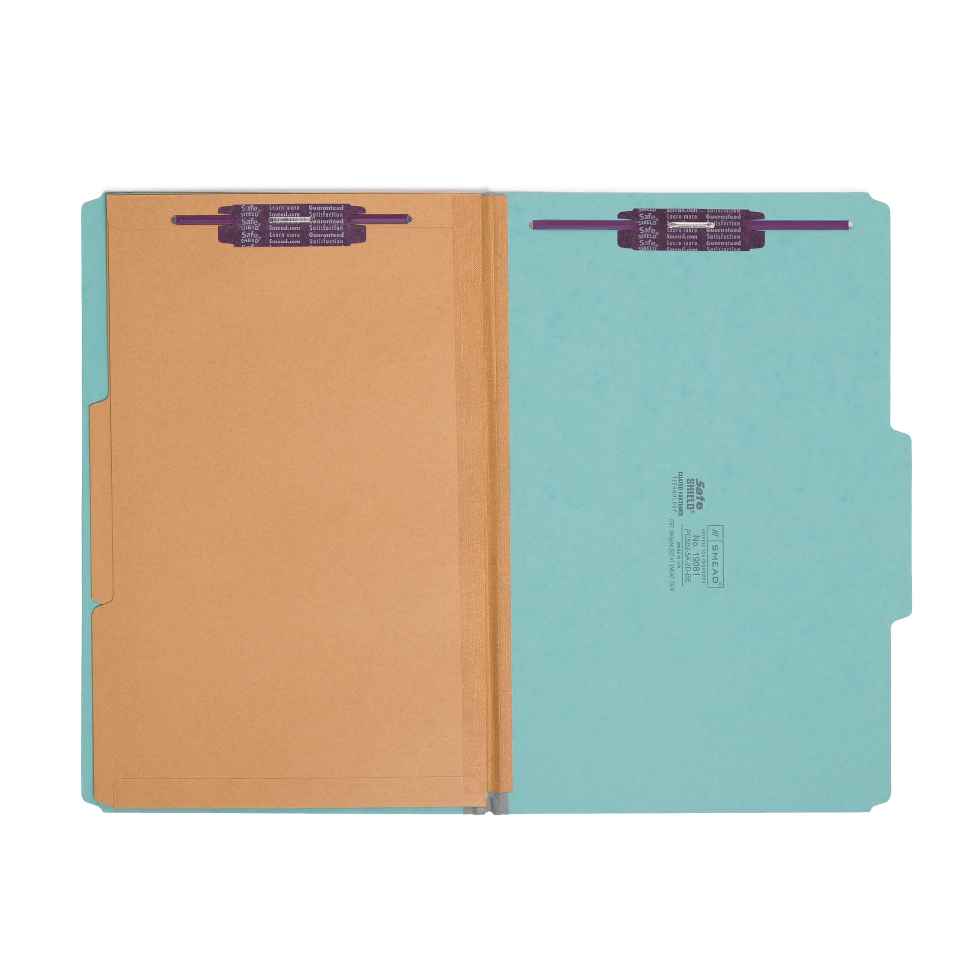 SafeSHIELD® Pressboard Classification File Folders with Pocket Dividers, Blue Color, Legal Size, Set of 10, 30086486190818