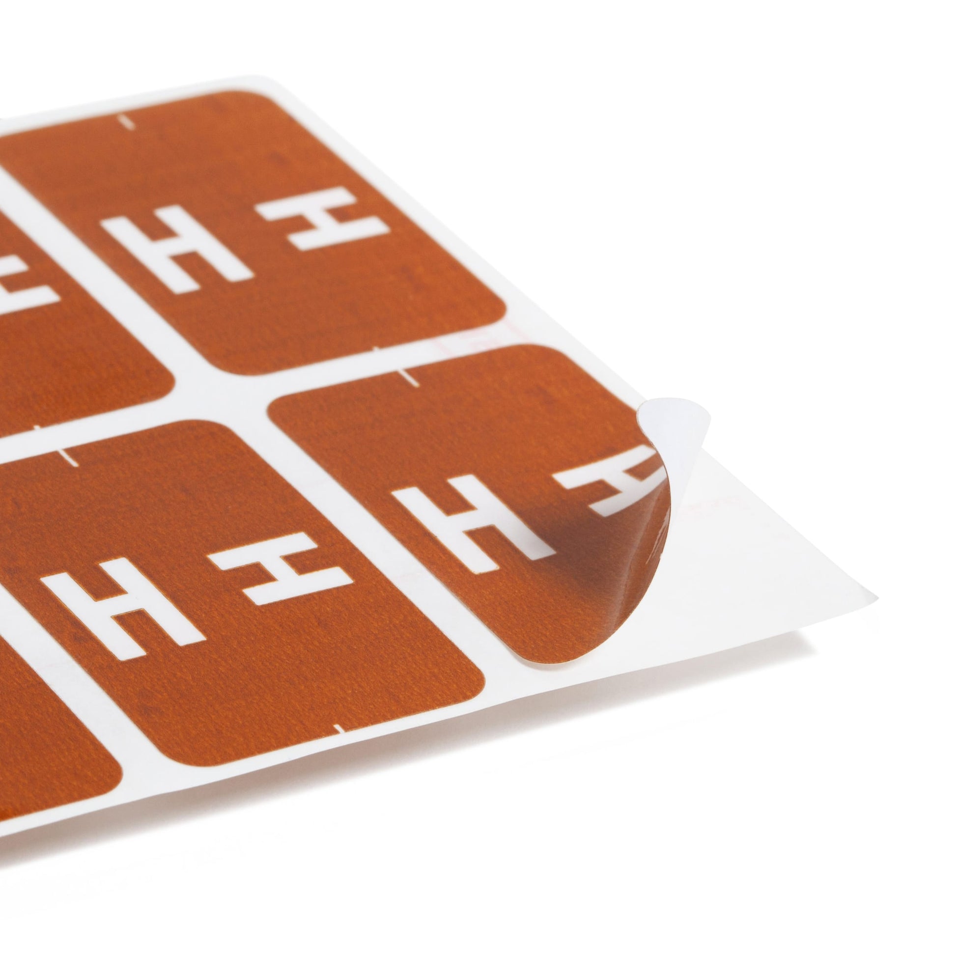 AlphaZ® ACCS Color Coded Alphabetic Labels - Sheets, Dark Brown Color, 1" X 1-5/8" Size, Set of 100, 086486671781