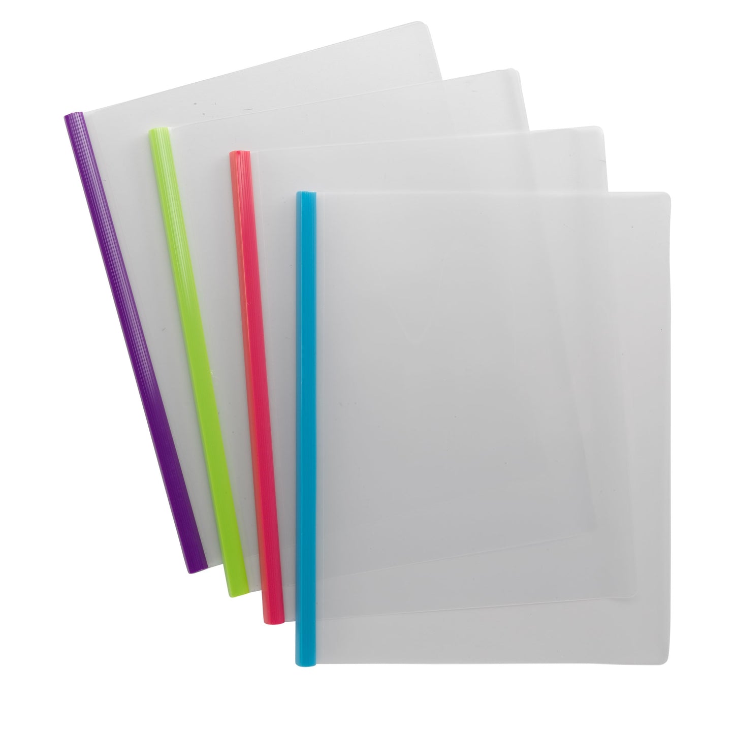Poly Report Covers With Sliding Bar, Assorted Colors Color, Letter Size, Set of 12, 086486860482
