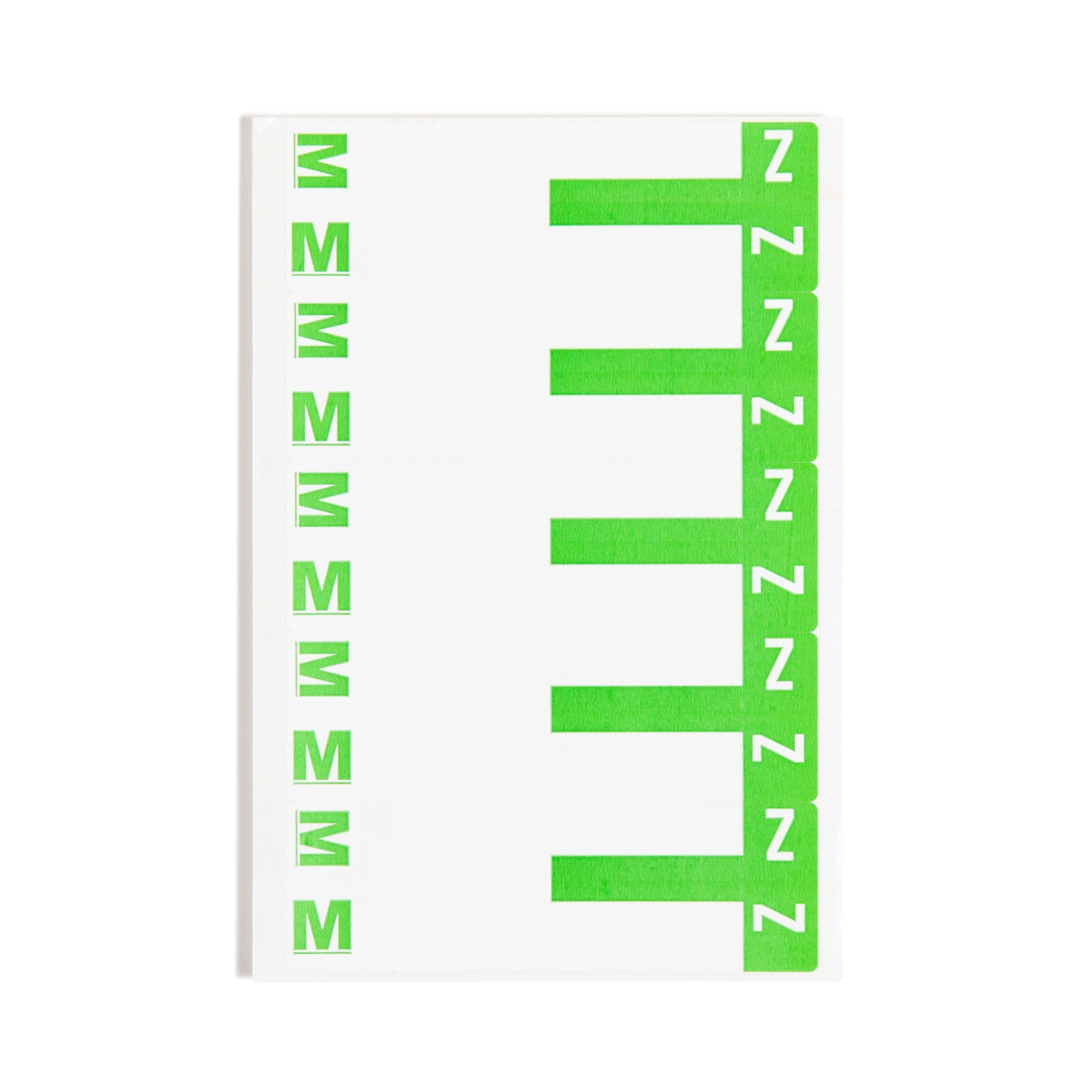 AlphaZ® NCC Color-Coded Name Labels - Sheets, Light Green Color, 3-5/8" X 1-5/32" Size, Set of 100, 086486671644
